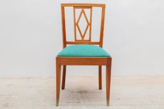 Set of Six Art Deco De Coene Dining Chairs 1940s, Belgium