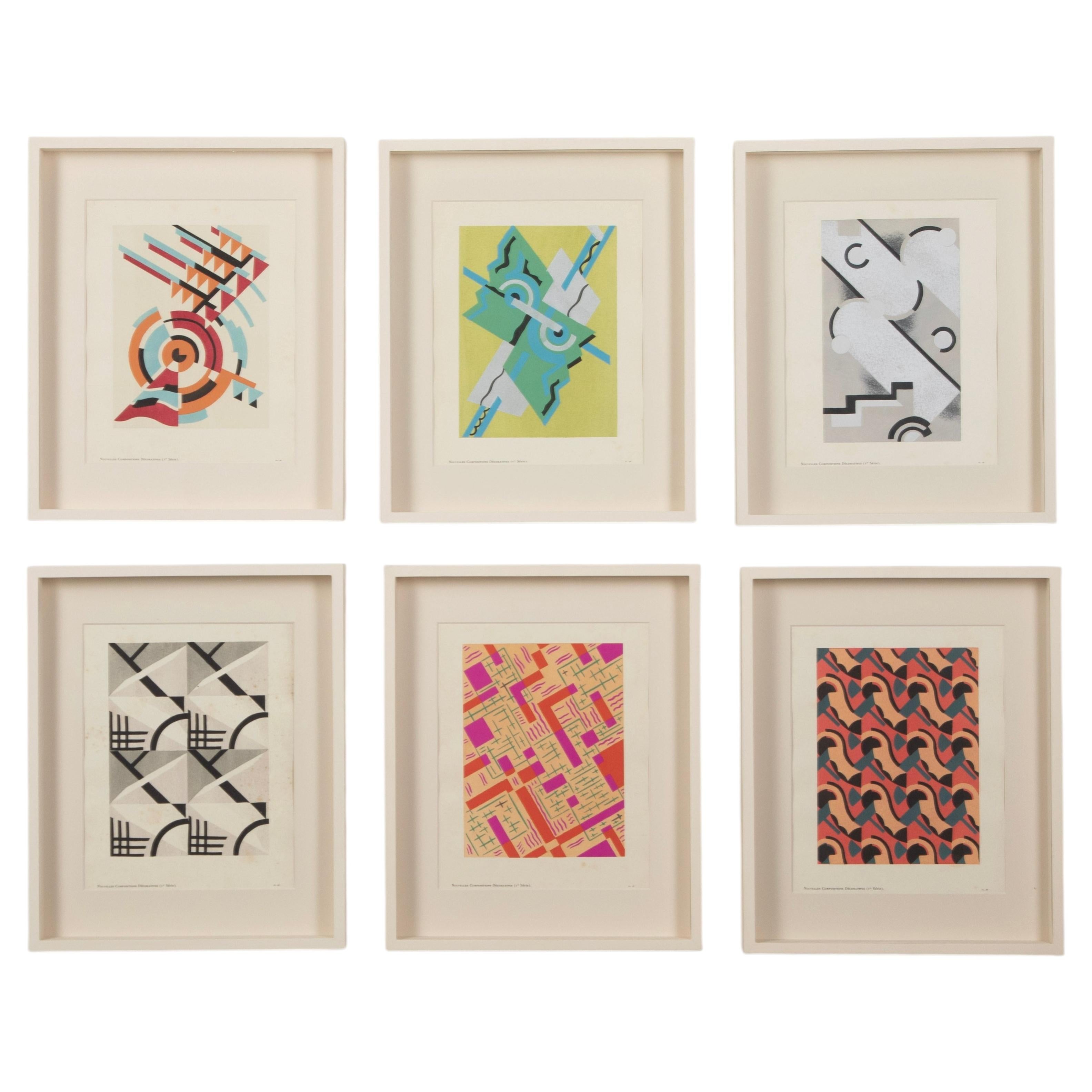 Set of Six Art Deco Designs