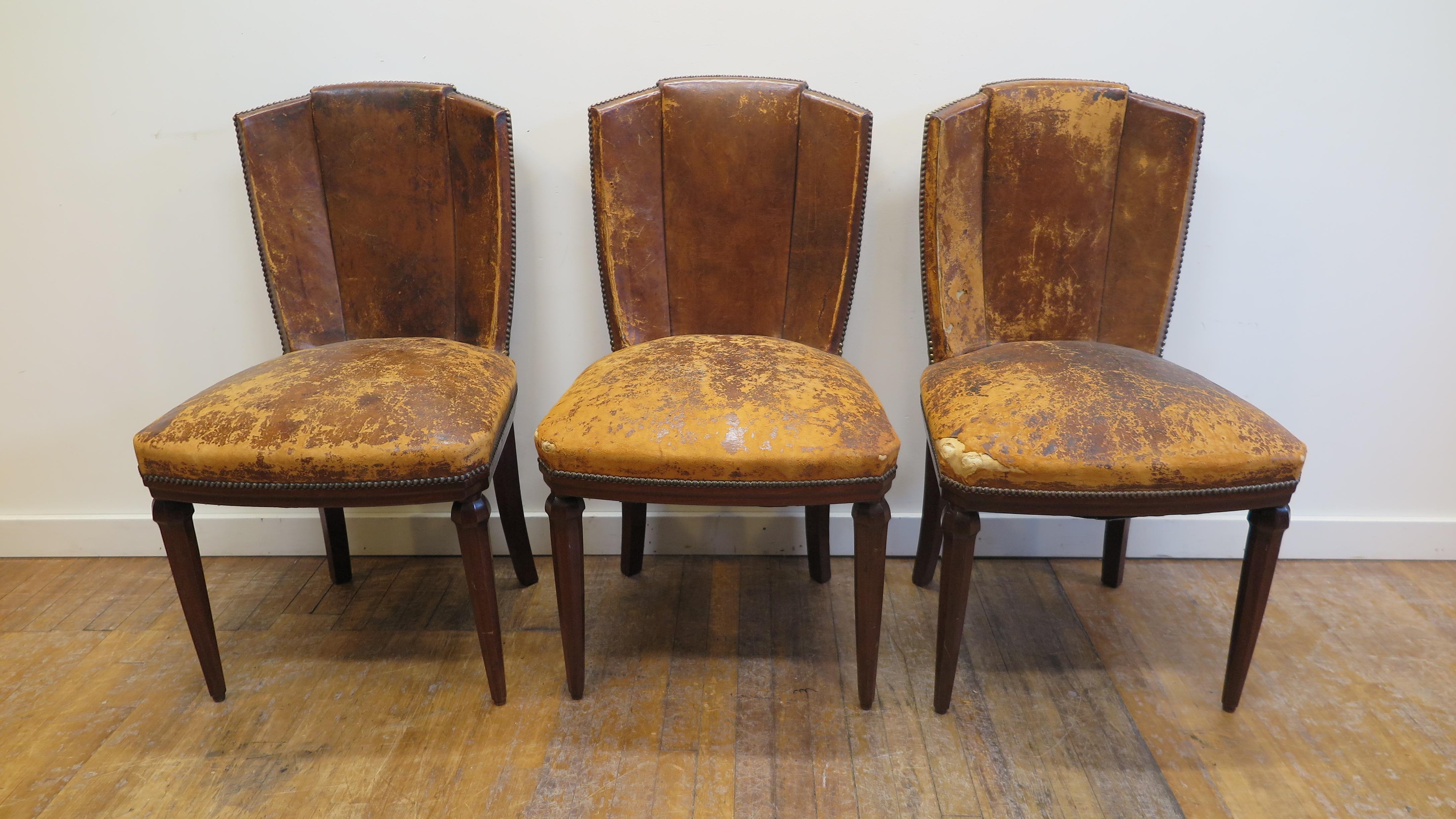 Set of Six Art Deco Dining Chairs 1