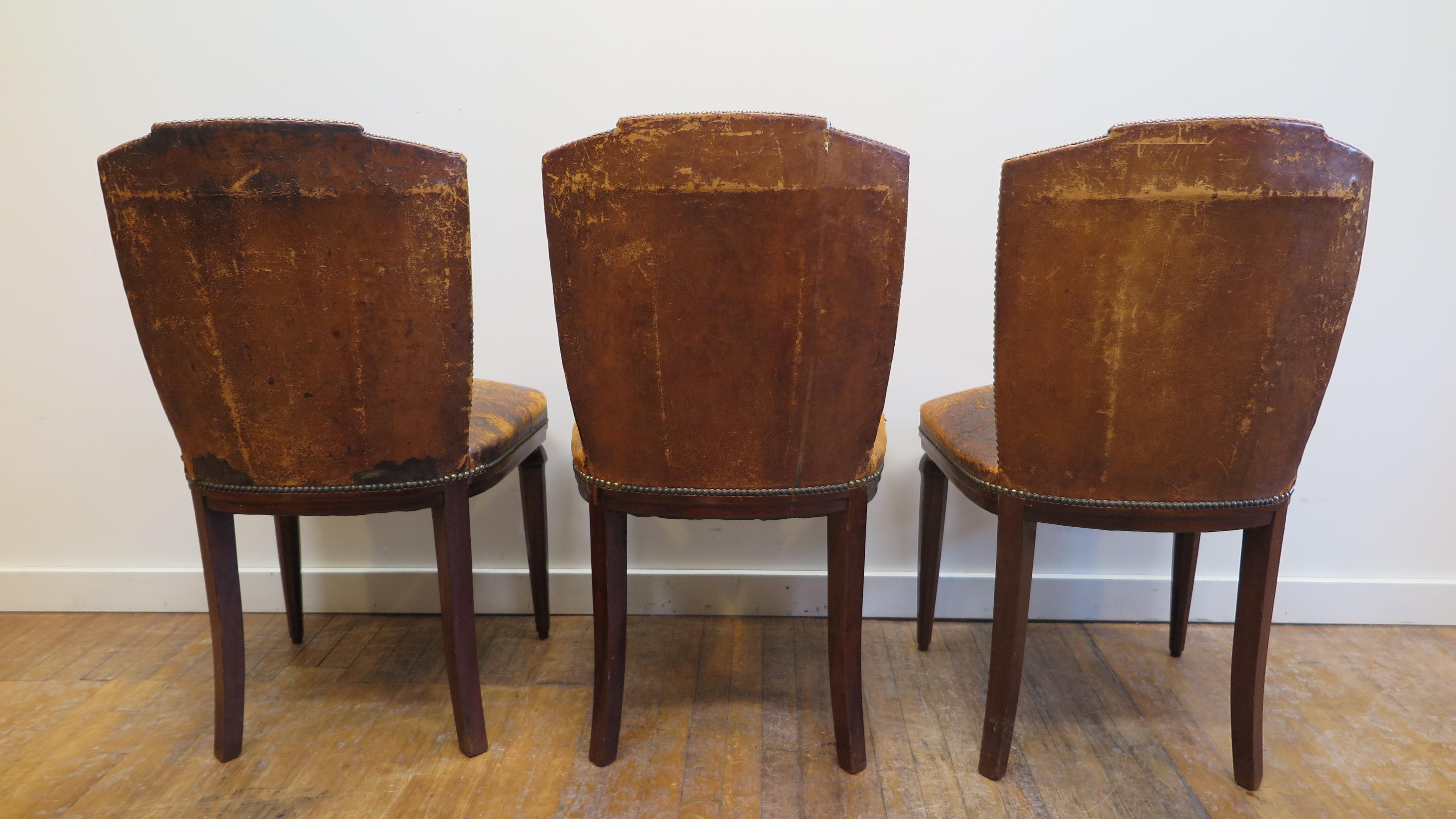 Set of Six Art Deco Dining Chairs 2
