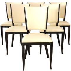 Set of Six Art Deco Dining Chairs, France, circa 1930