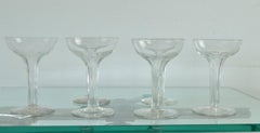Set of Six Art Deco Hollow Stemmed Champagne Glasses, English, 1920s