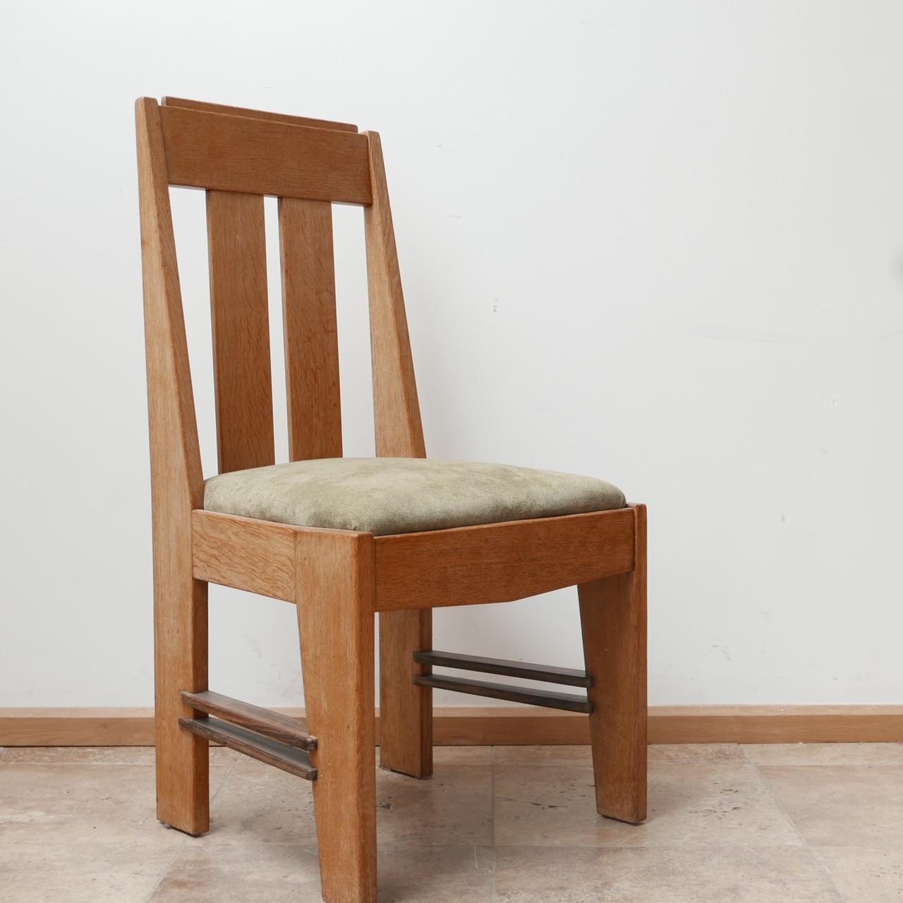 Satz von sechs Art-déco-Esszimmerstühlen aus Eichenholz der Amsterdamer Schule '6' im Angebot 8
