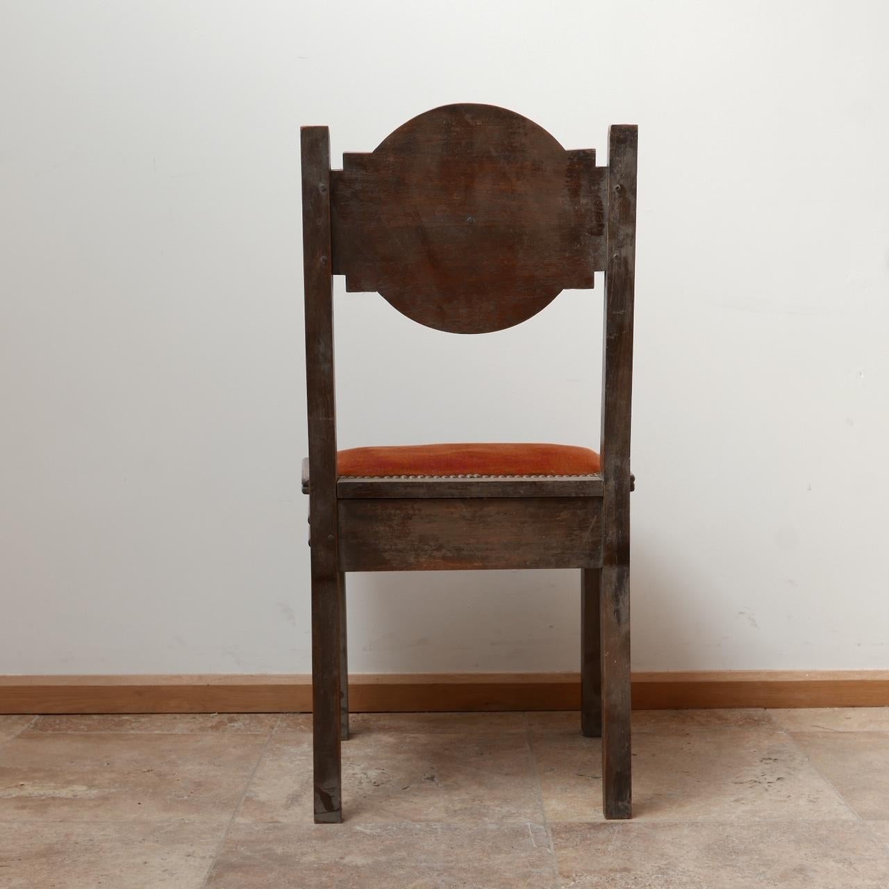 Ensemble de six chaises de salle à manger Art Déco en chêne français '6' en vente 8