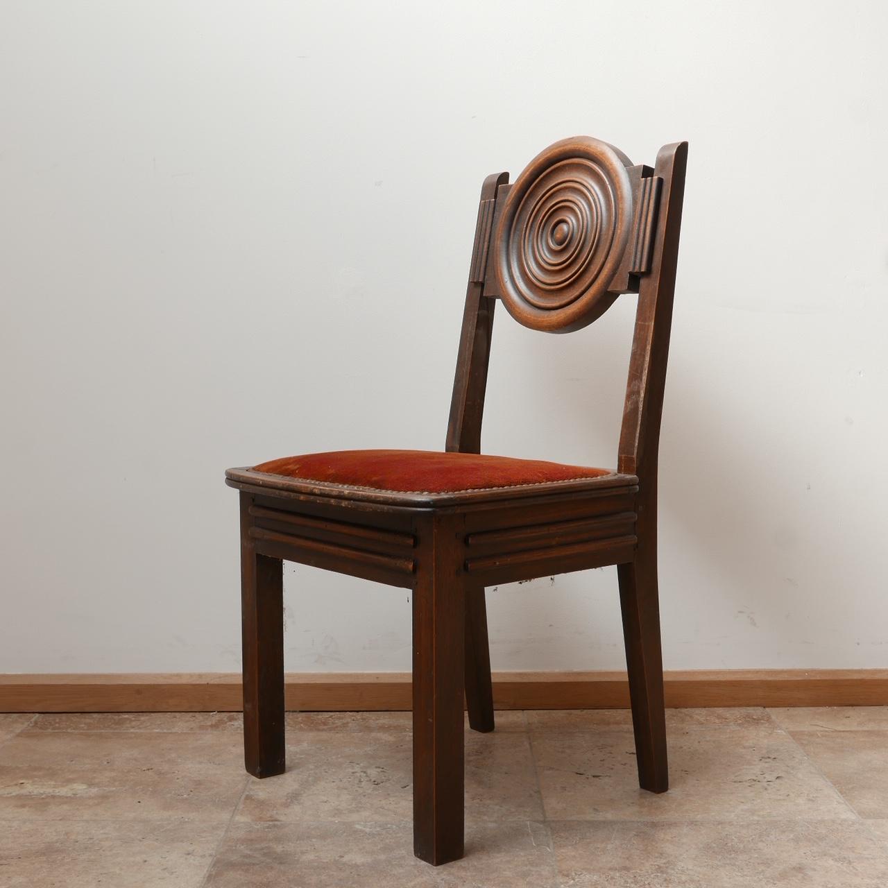 Ensemble de six chaises de salle à manger Art Déco en chêne français '6' en vente 10