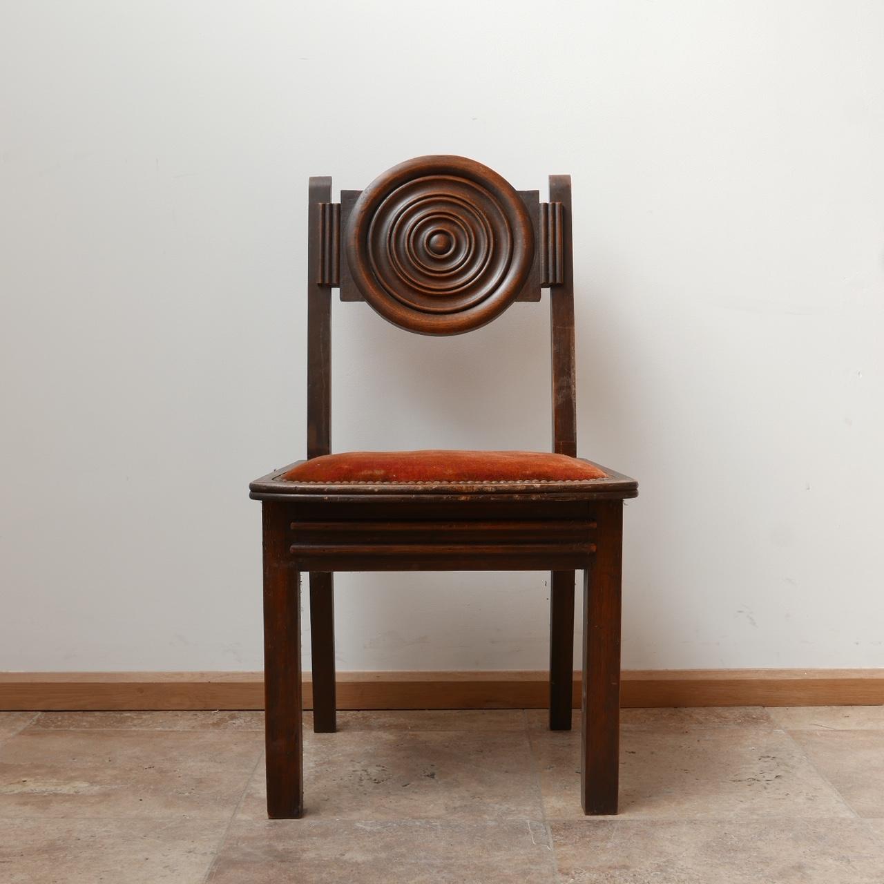 Ensemble de six chaises de salle à manger Art Déco en chêne français '6' en vente 11
