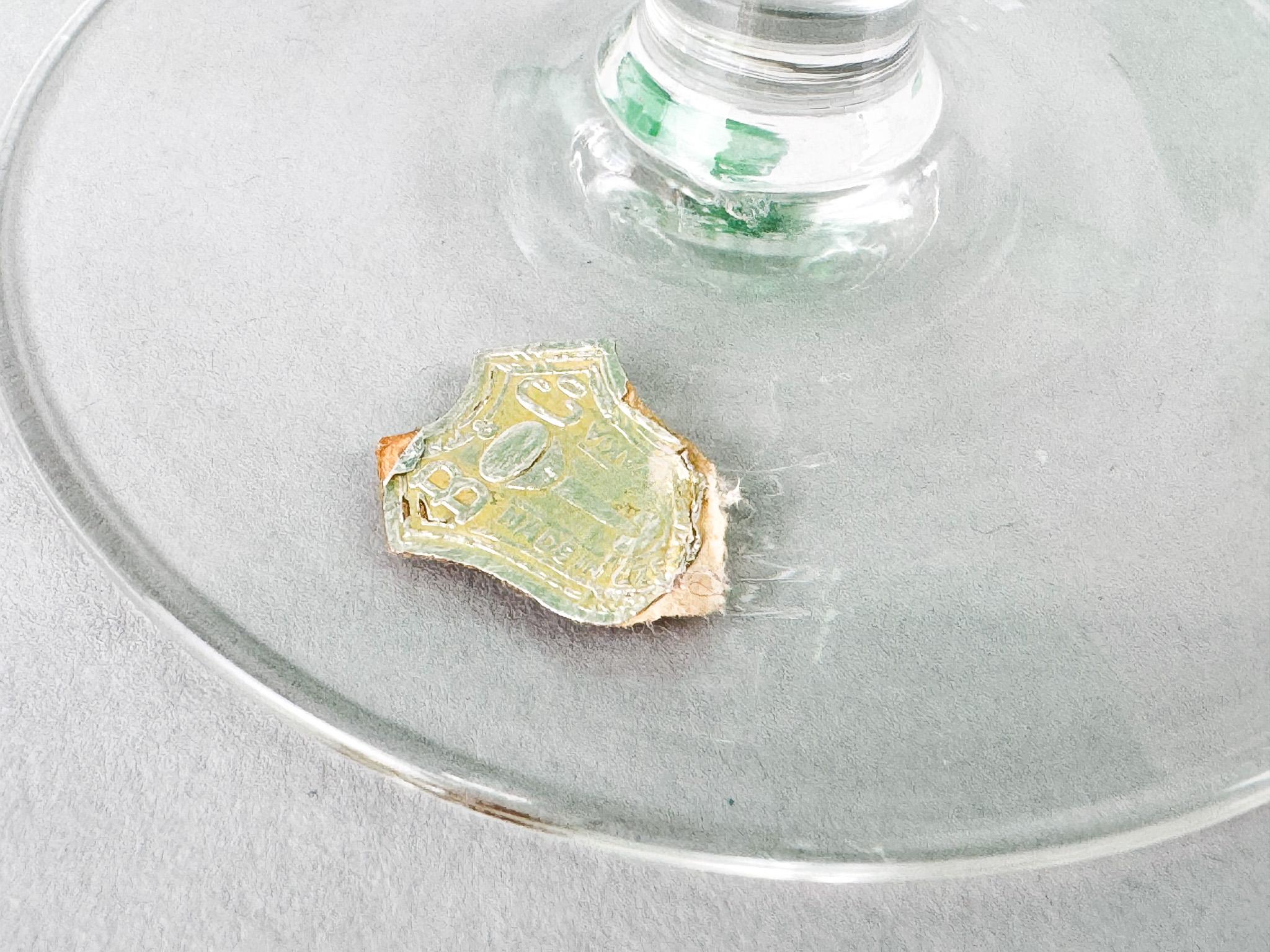 Set von sechs Art-Déco-Gläsern mit Stempeln, Tschechoslowakei (20. Jahrhundert) im Angebot