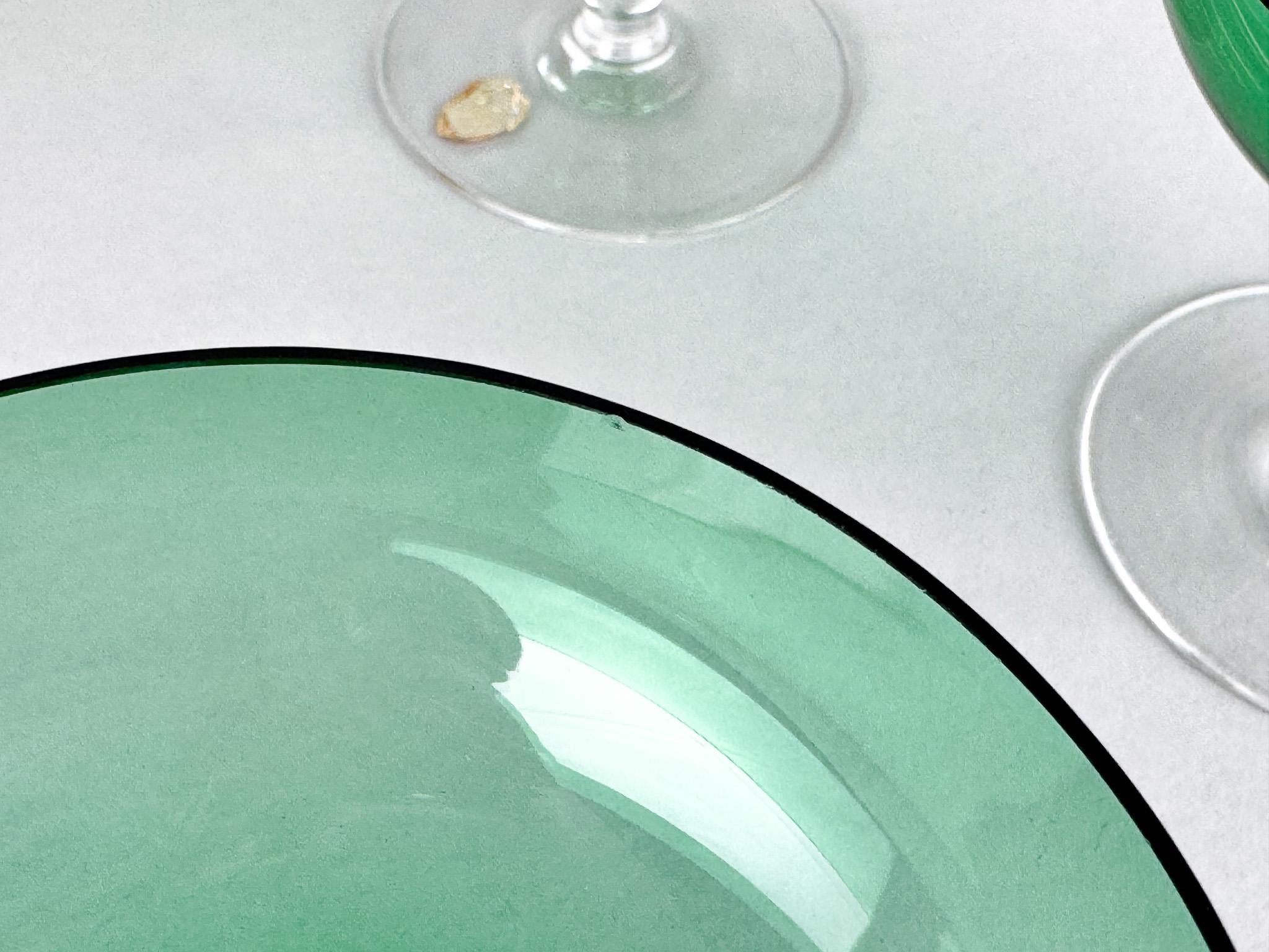 Set von sechs Art-Déco-Gläsern mit Stempeln, Tschechoslowakei (Glas) im Angebot