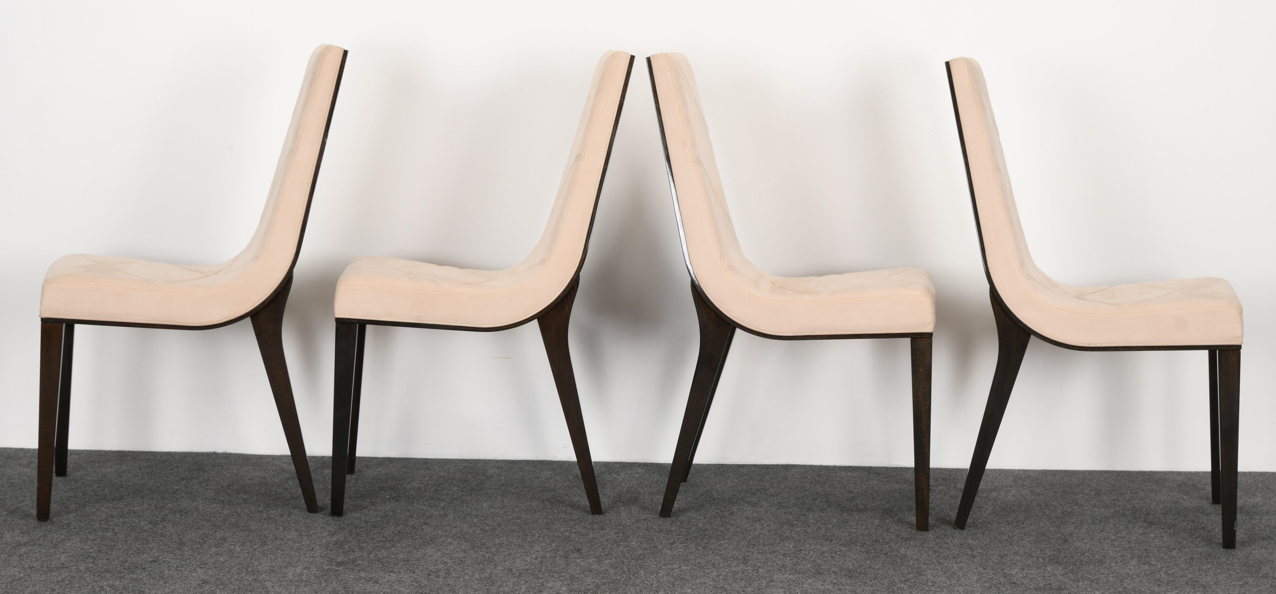 Italian Set of Six Art Deco Style Dining Chairs by Pietro Costantini, 1980s