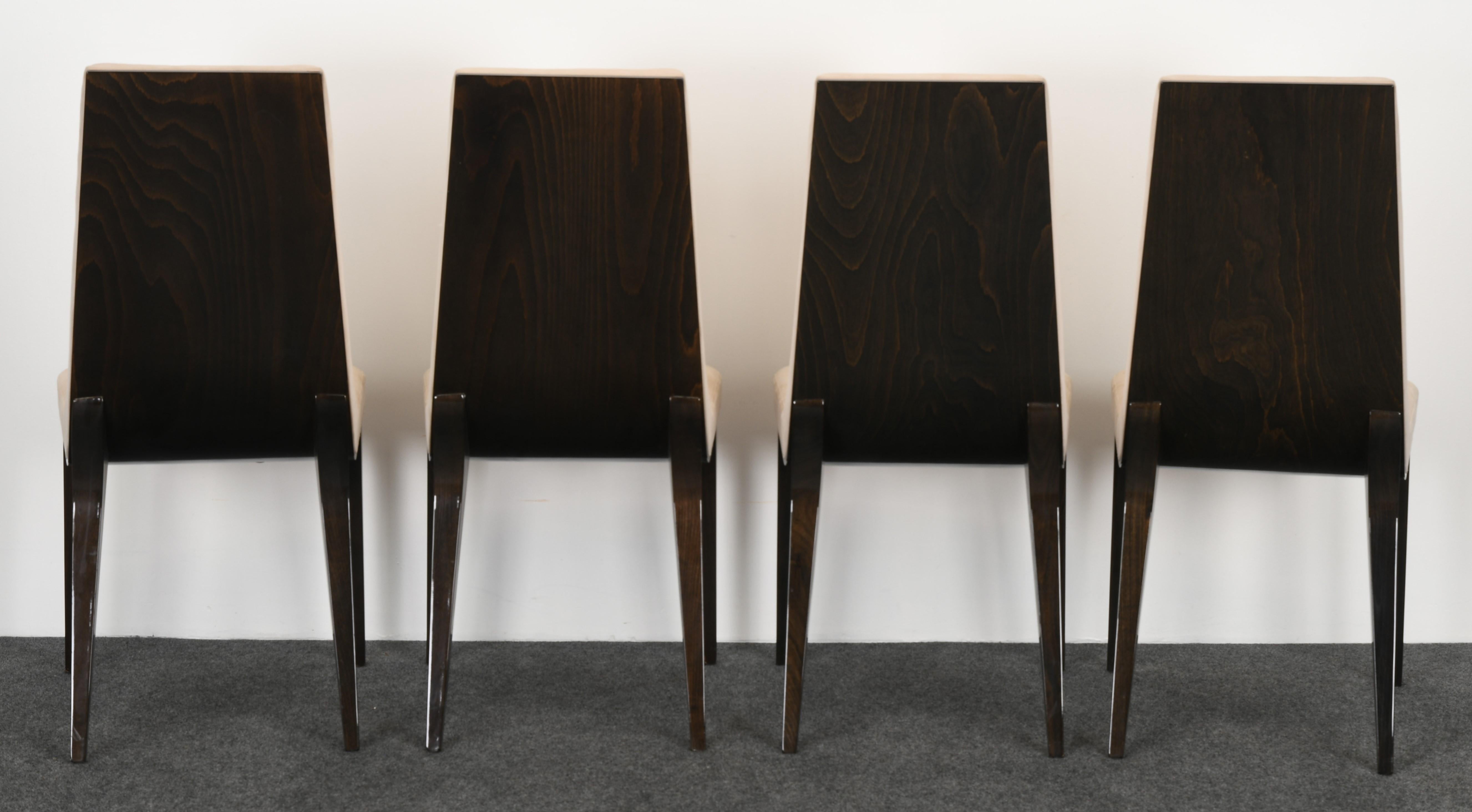 Set of Six Art Deco Style Dining Chairs by Pietro Costantini, 1980s In Good Condition In Hamburg, PA