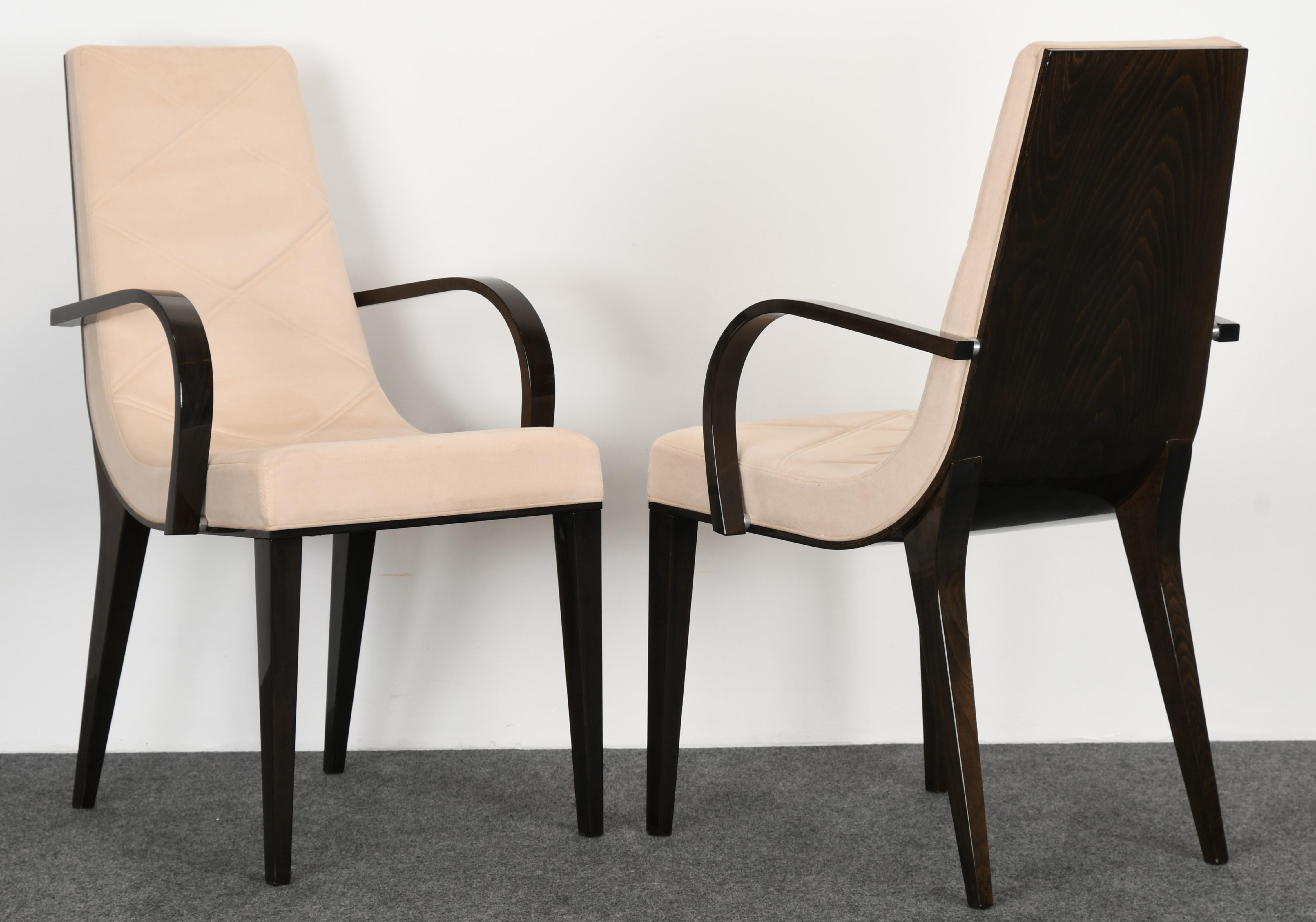 Late 20th Century Set of Six Art Deco Style Dining Chairs by Pietro Costantini, 1980s