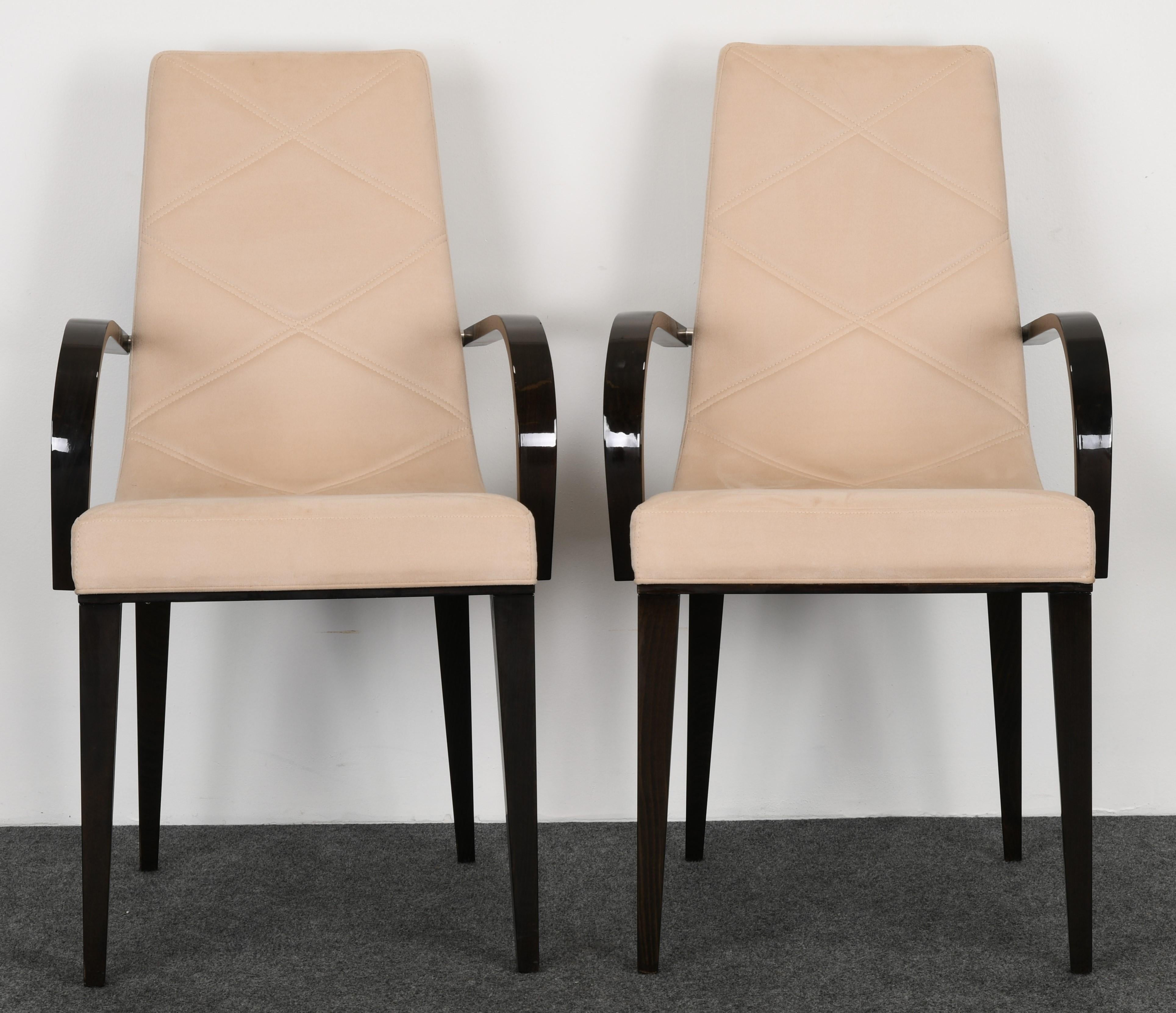 Set of Six Art Deco Style Dining Chairs by Pietro Costantini, 1980s 1