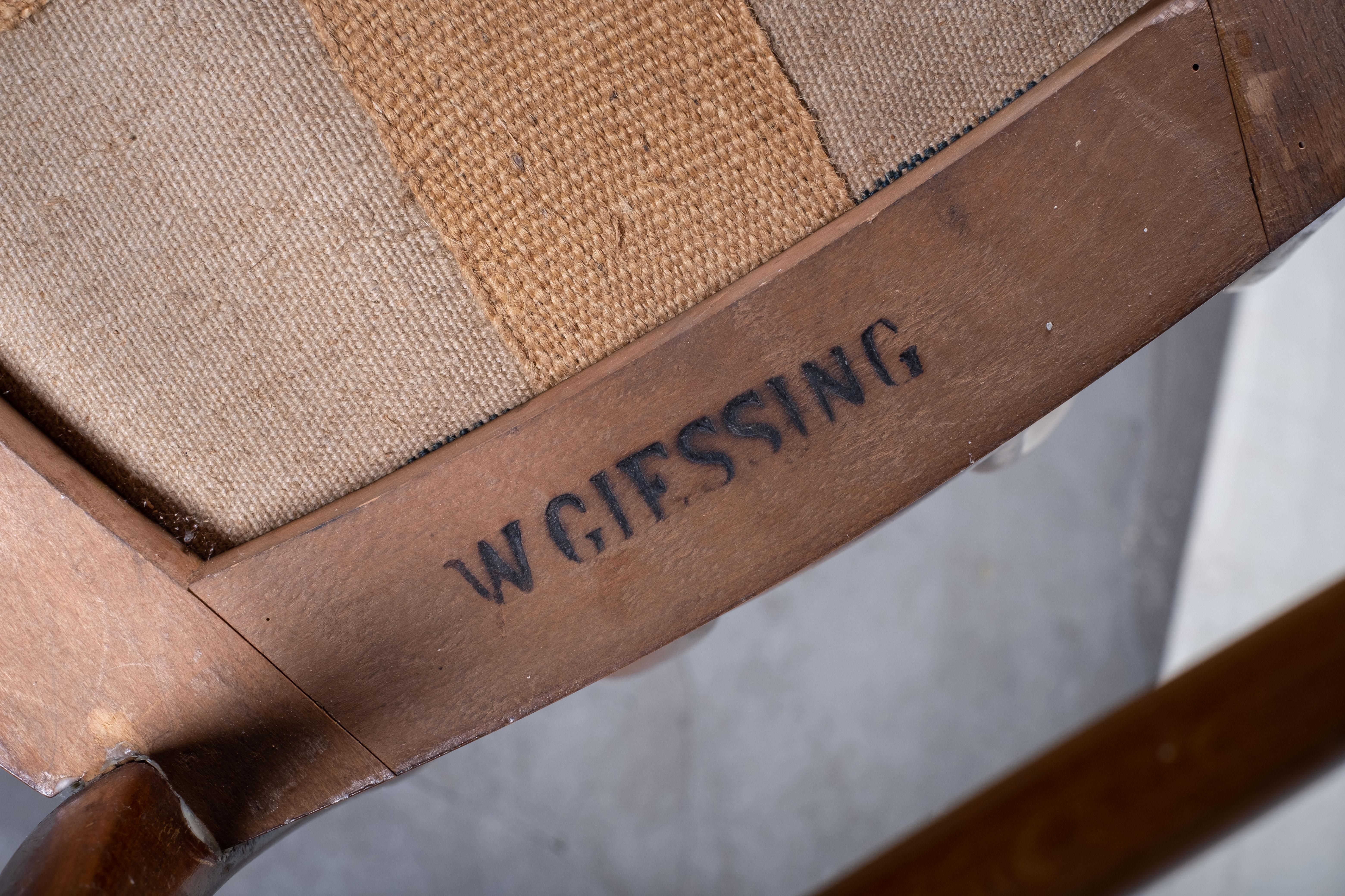 Set of Six Art Nouveau Café Chairs by W. Giessing, Beechwood, 1930s For Sale 4