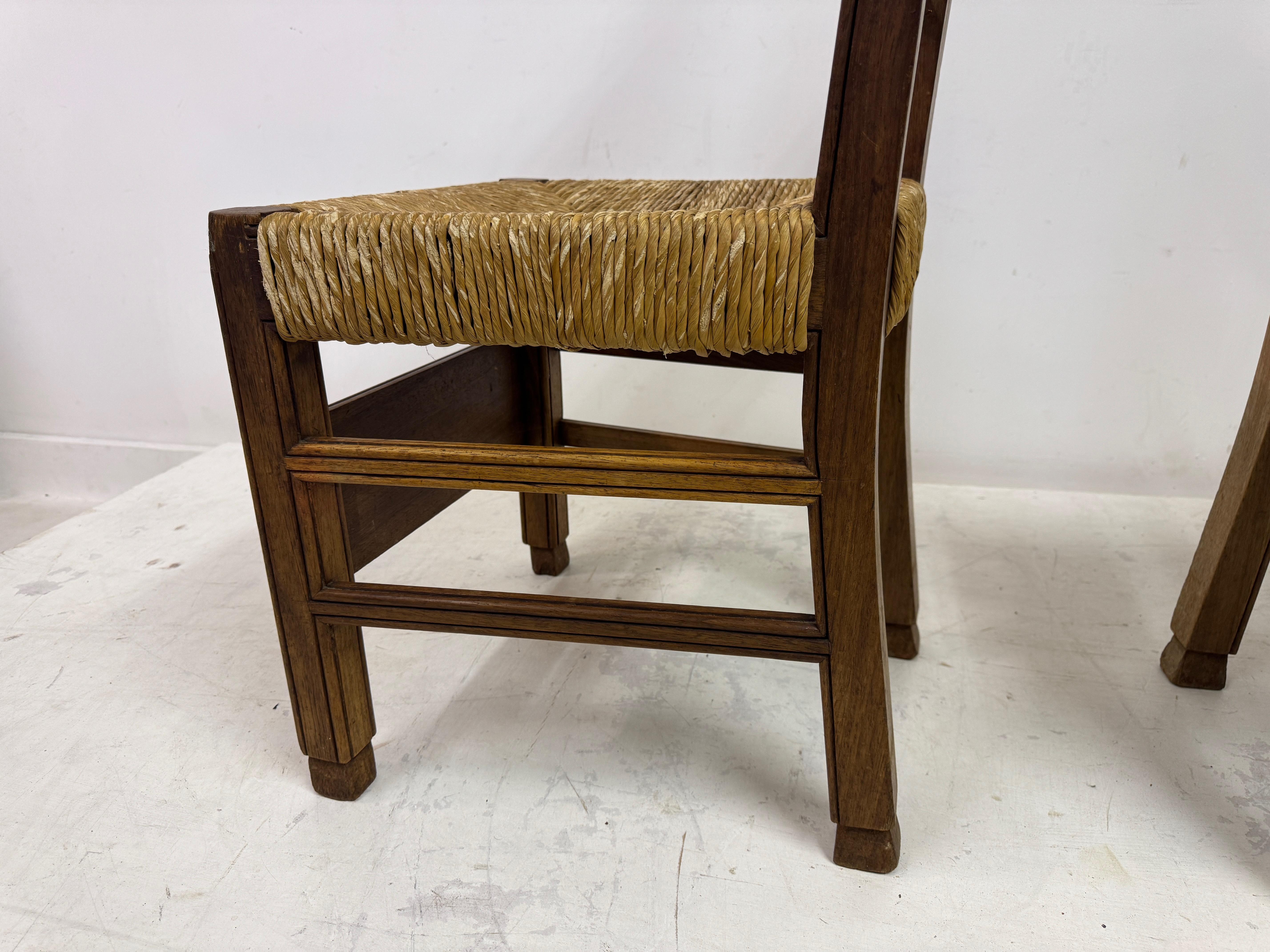 Satz von sechs kirchlichen Arts and Crafts-Esszimmerstühlen, ca. 1920 im Angebot 10