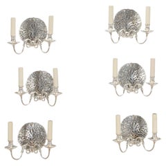 Set of Six Arts and Crafts Wall Sconces
