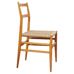 Ensemble de six chaises de salle à manger Leggera en frêne de Gio Ponti pour Cassina, Italie