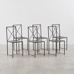 Ensemble de six chaises Asnago & Vender 'Moka' pour Flexform - Italie, années 1980