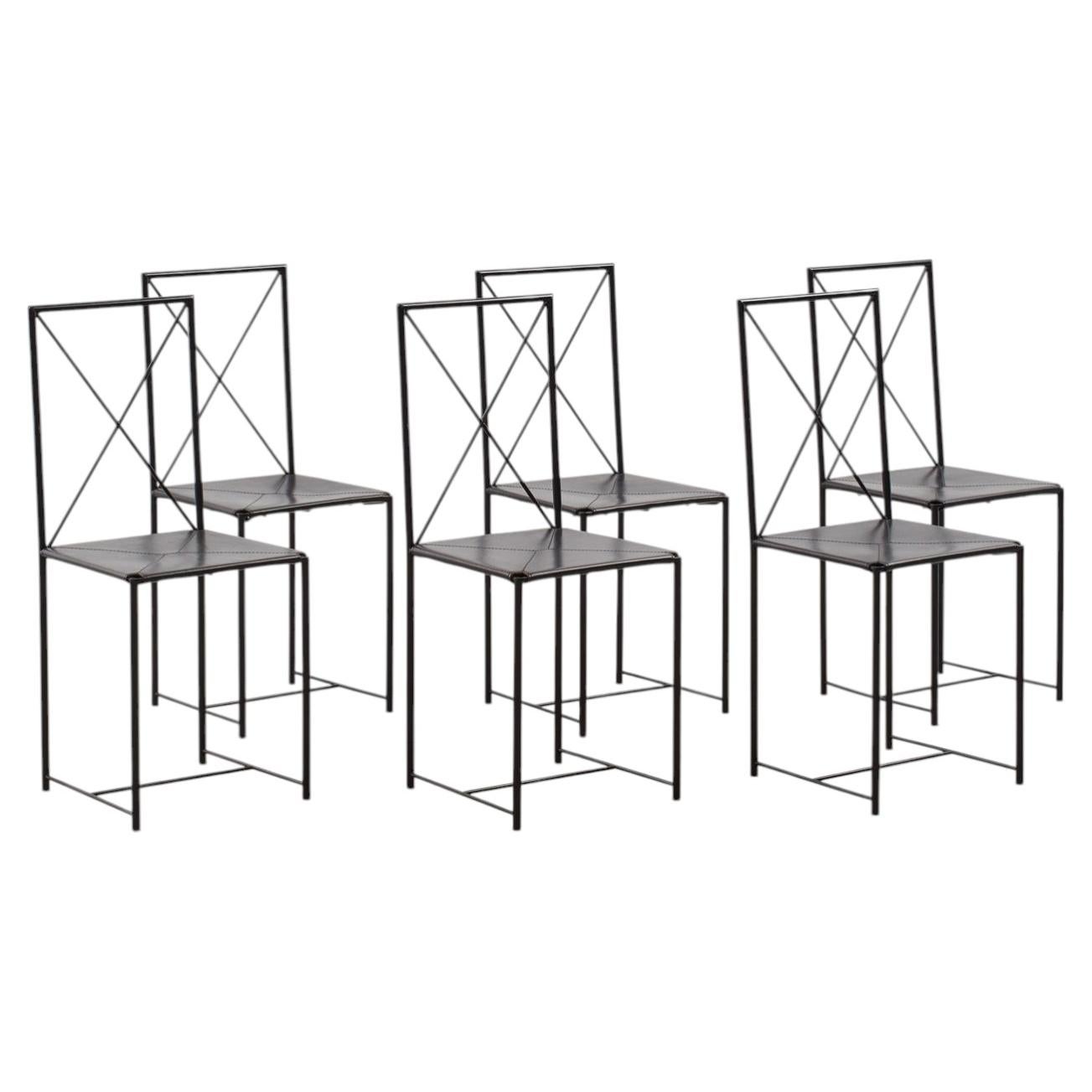 Set of six Asnago & Vender 'Moka' chairs for Flexform - Italy, 1980s For Sale