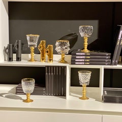 Set of Six Capriccio Gold Goblets