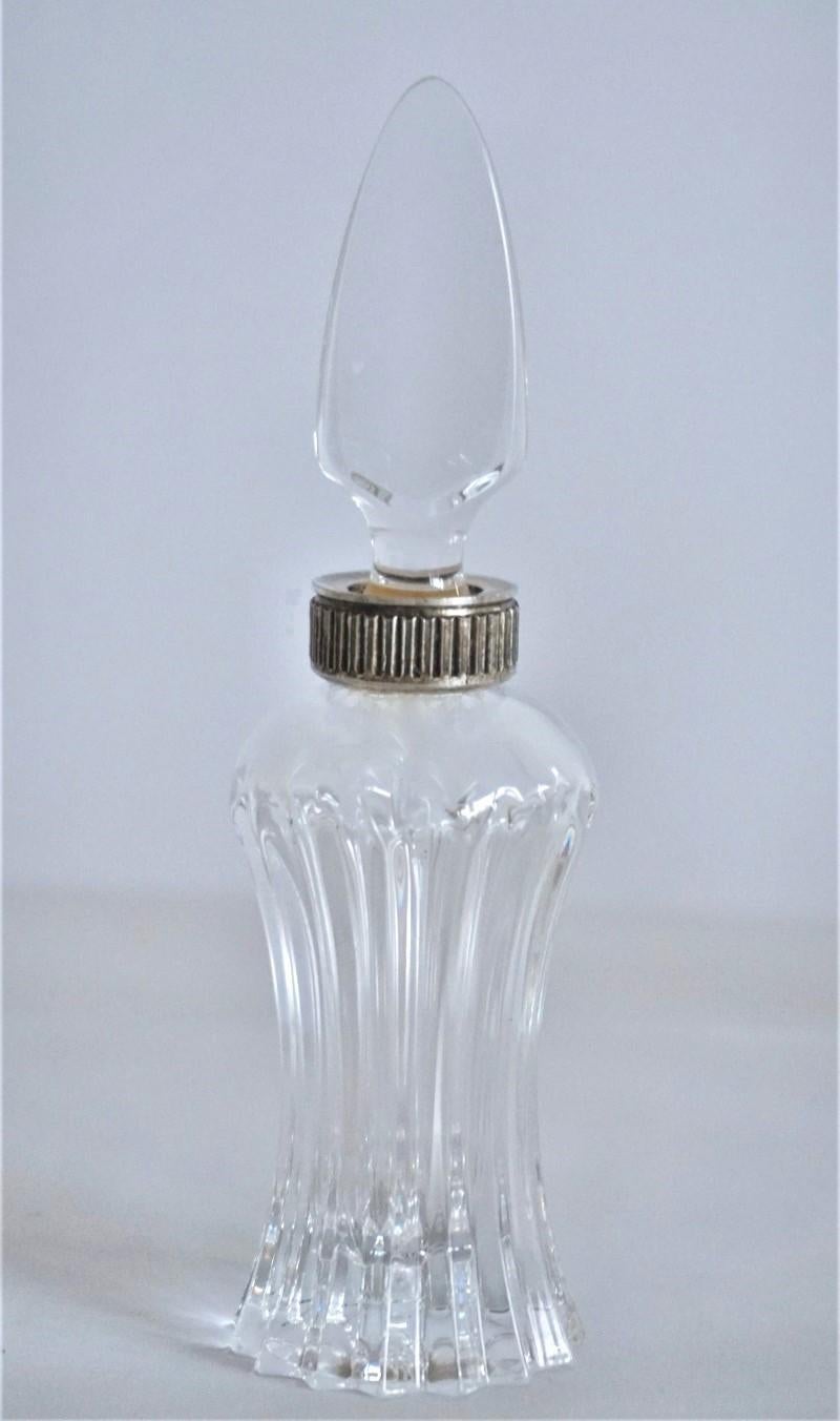 Set of Six Atlantis Crystal and Silver Perfume Bottles 1