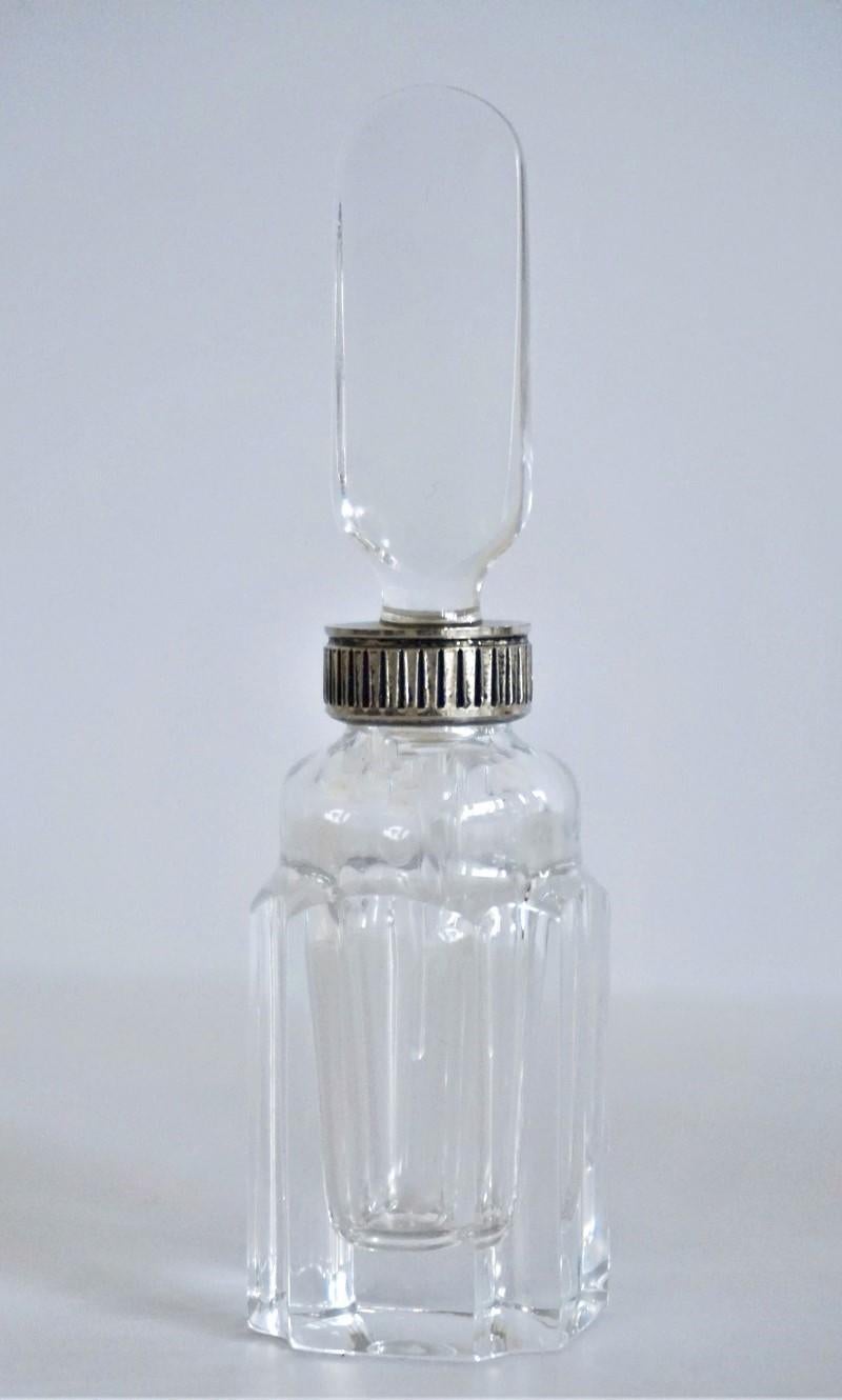 Set of Six Atlantis Crystal and Silver Perfume Bottles 3