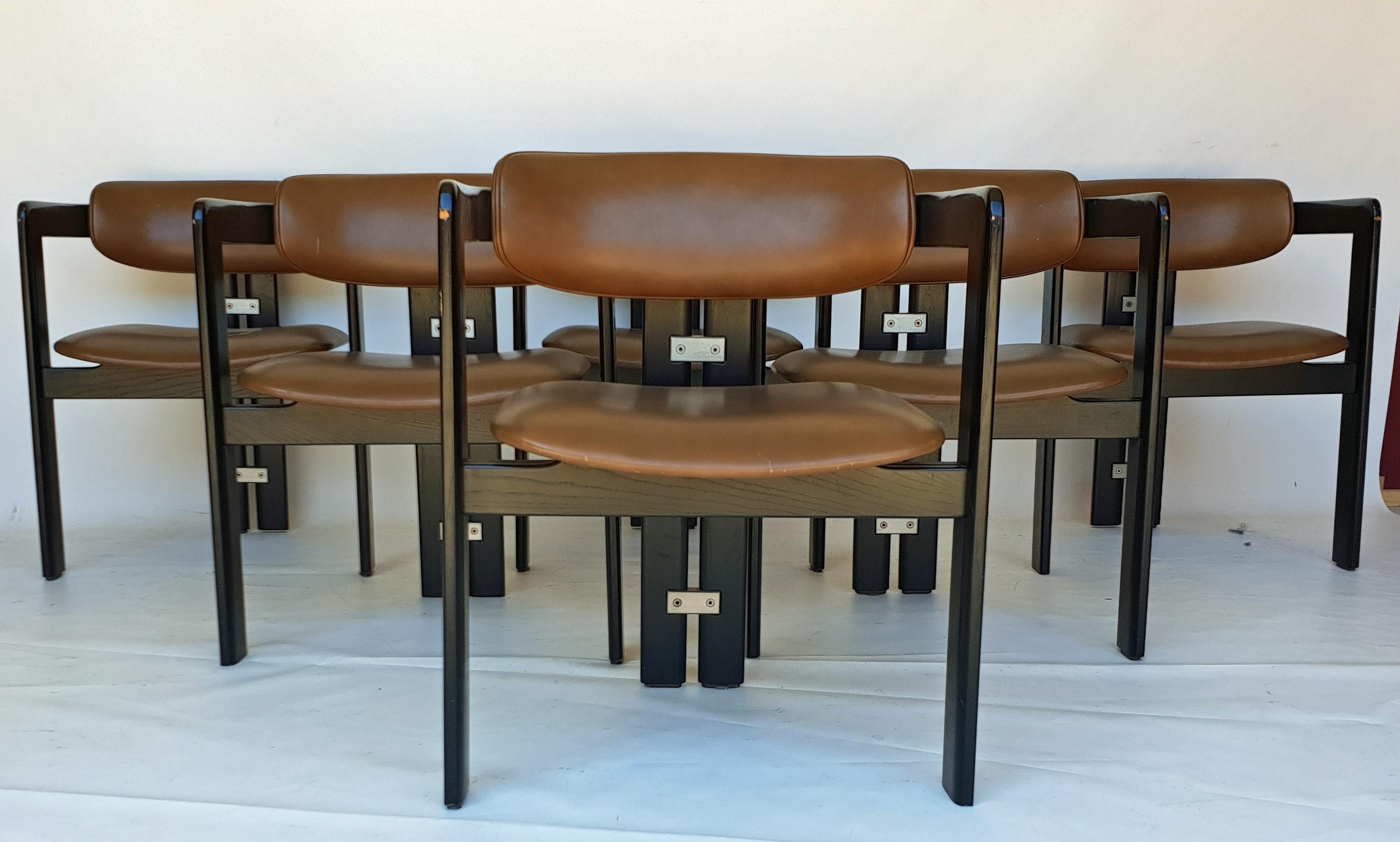 Set of Six Augusto Savini Chairs And Mid-Century Modern Table, 1965 1