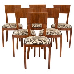 Set of Six Austrian Art Deco Dining Chairs