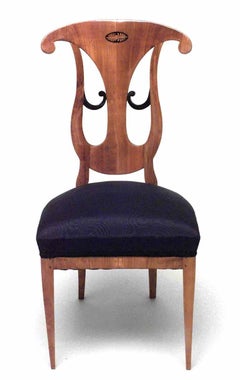 Set of 6 Austrian Biedermeier Cherrywood Side Chairs