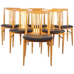 Set of Six Austrian Mid-Century Modern Wiesner Hager Chairs, 1960s