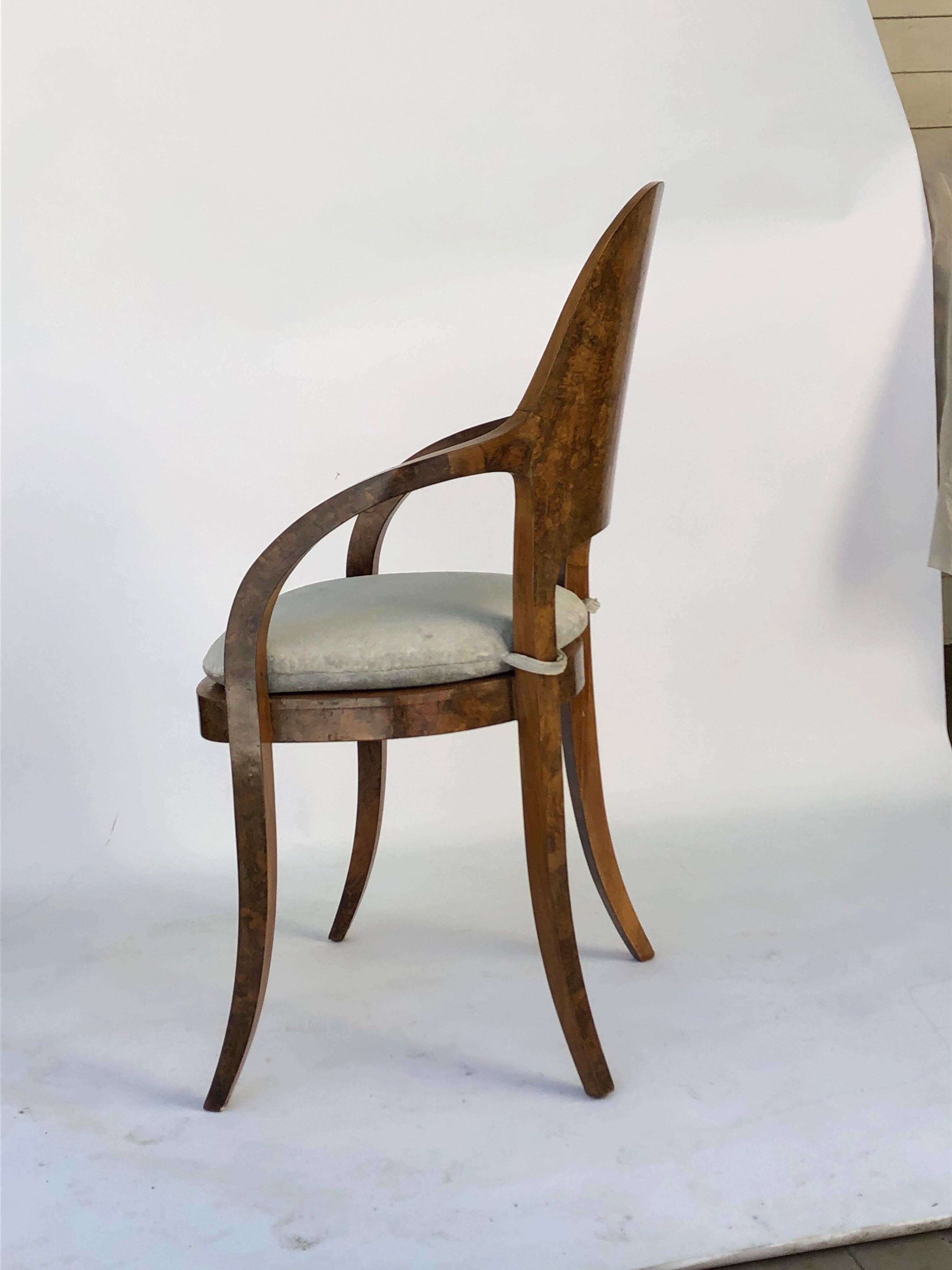 Six Austrian or Italian Walnut Dining Armchairs 2