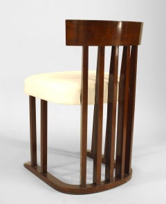 Set of 6 Austrian Secessionist Mahogany Side Chairs