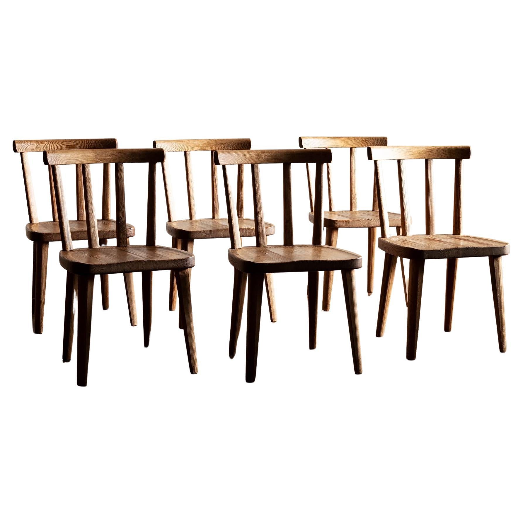 Set of Six Axel Einar Hjorth Utö Chairs for Nordiska Komanpiet, Sweden, 1932 For Sale