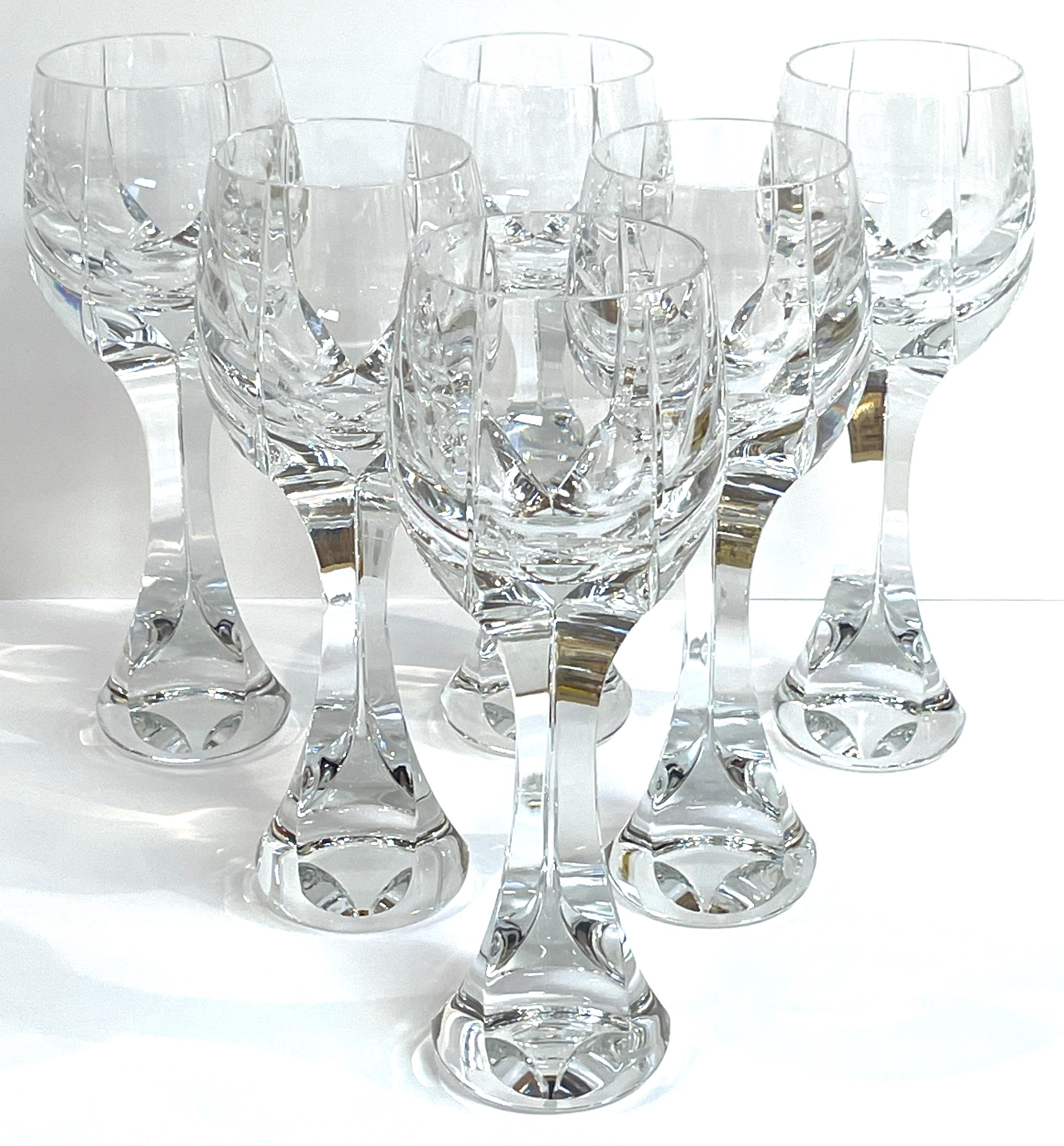 Satz von sechs Baccarat Kristall 'Neptune' 9,25