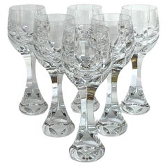 Set of Six Baccarat Crystal 'Neptune' 9.25" Goblets, Possibly Custom Order