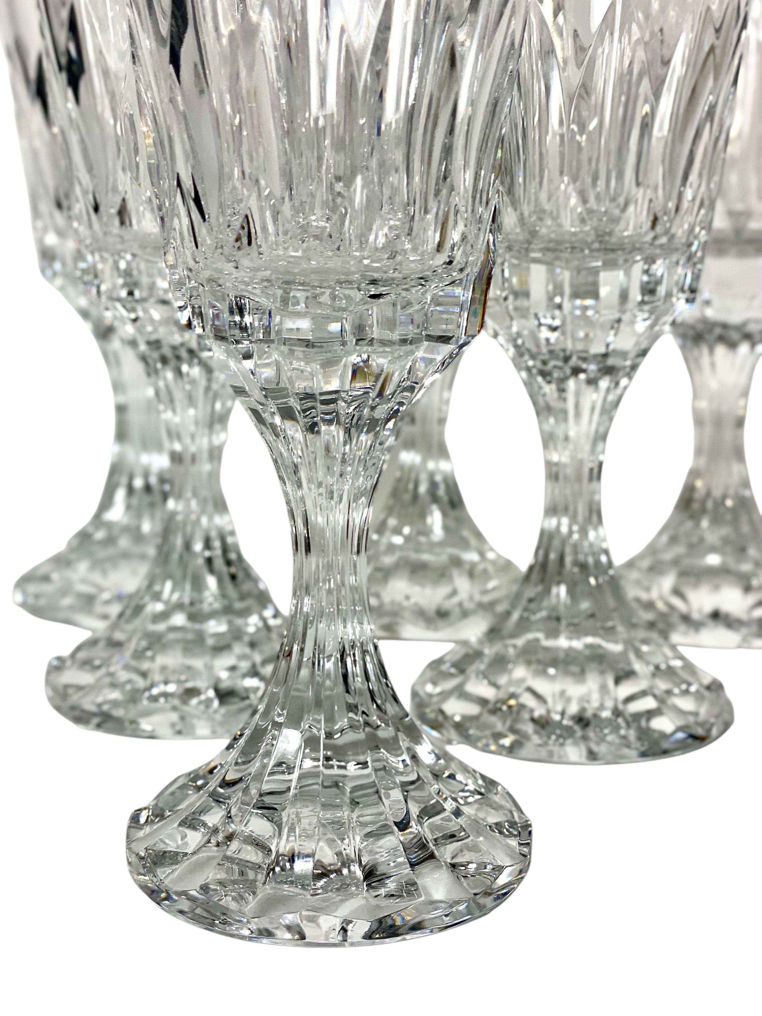 Set of Six Baccarat Crystal Wine Glasses In Good Condition In LA CIOTAT, FR