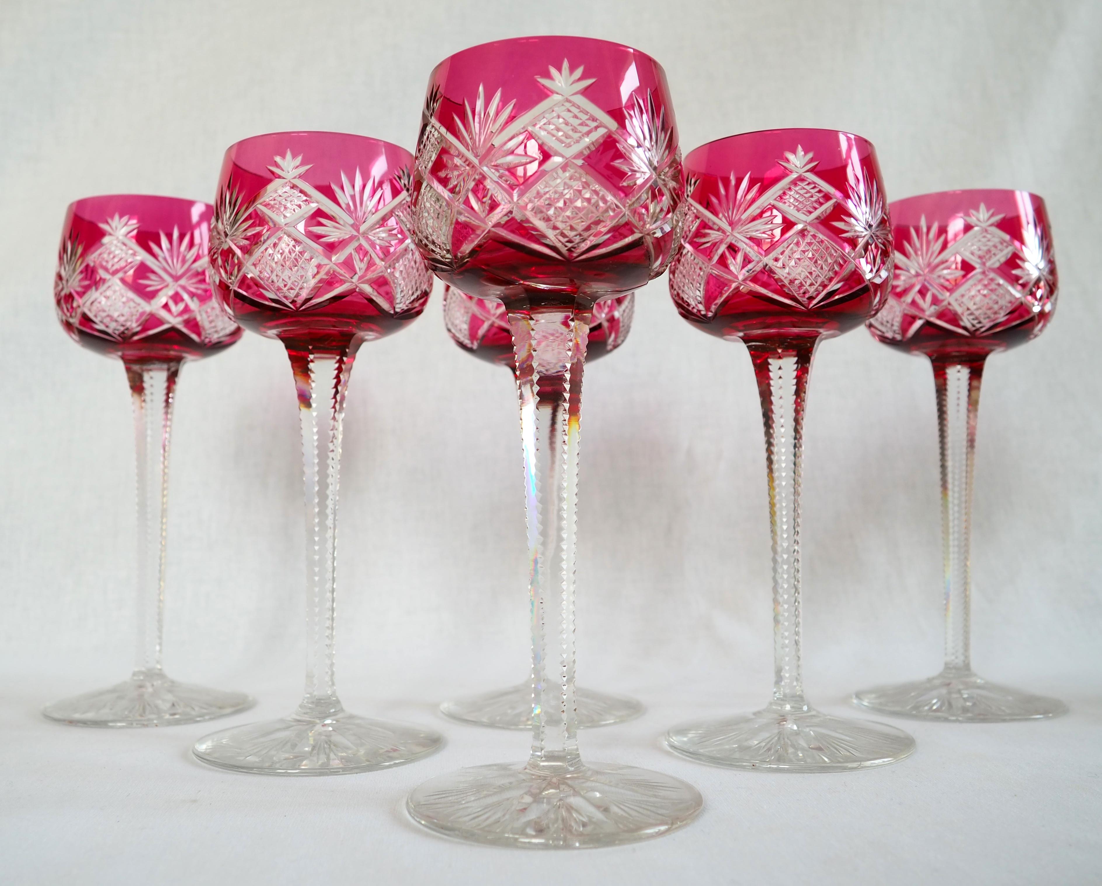 Ensemble de six verres à vin en cristal de Baccarat - Modèle No No. en vente 5
