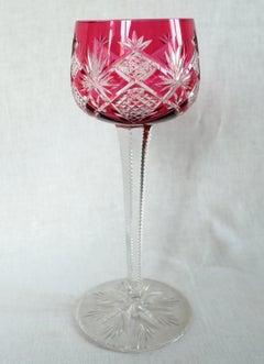 Set of six Baccarat crystal wine glasses - Hyeres model