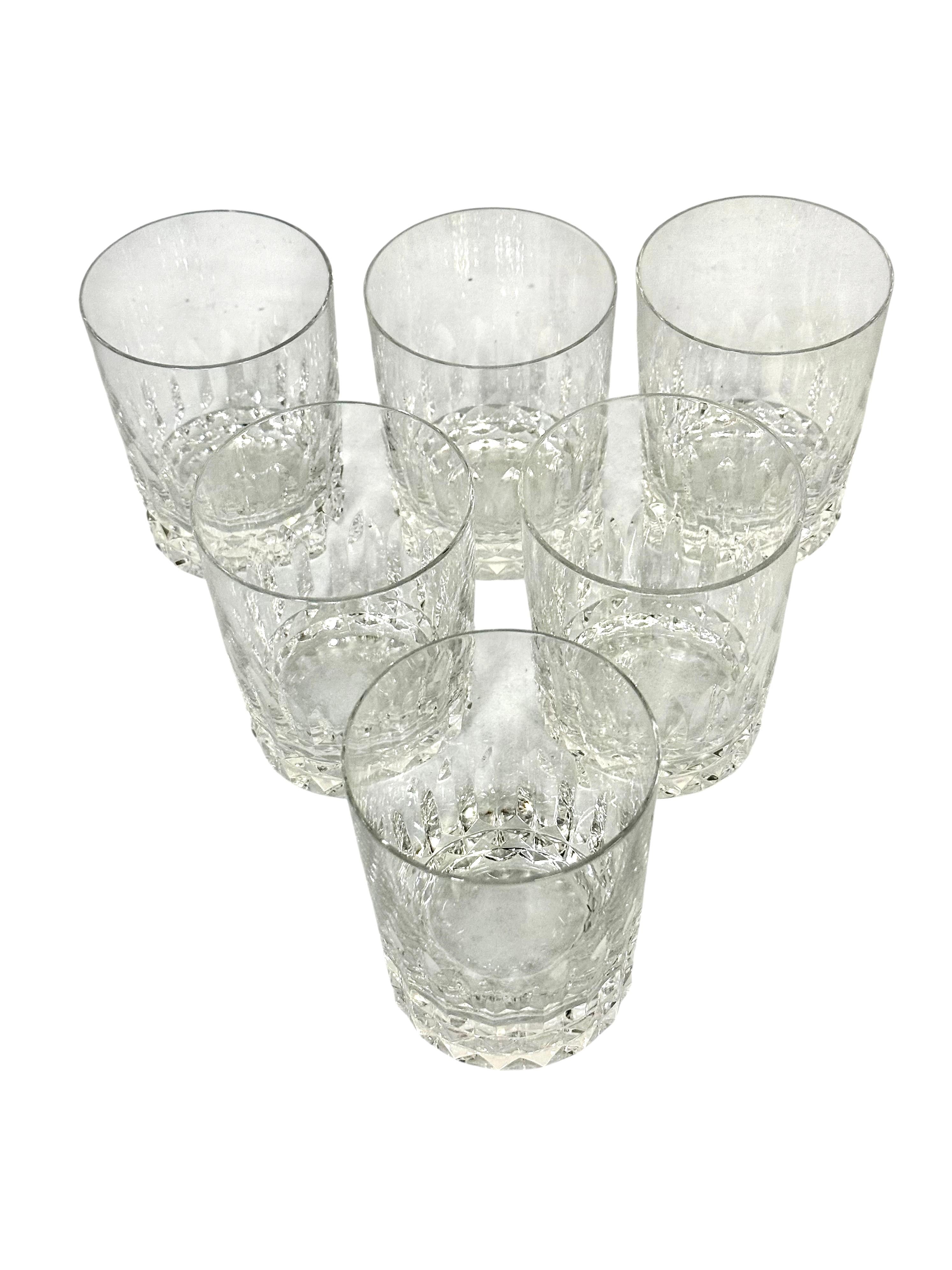 Set of Six Baccarat “Harmonie” Crystal Tumblers Francés en venta