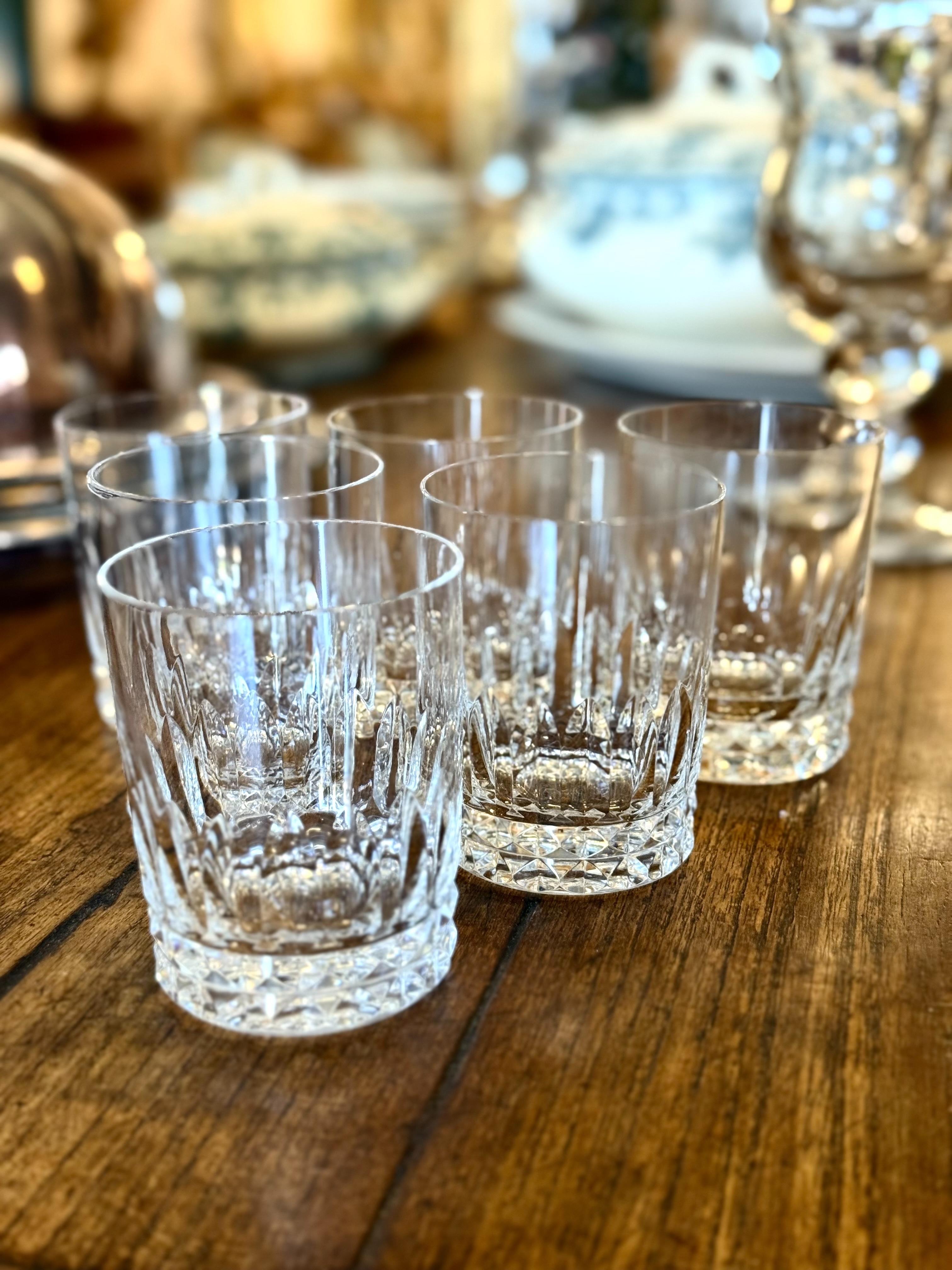 Set of Six Baccarat “Harmonie” Crystal Tumblers Cristal en venta