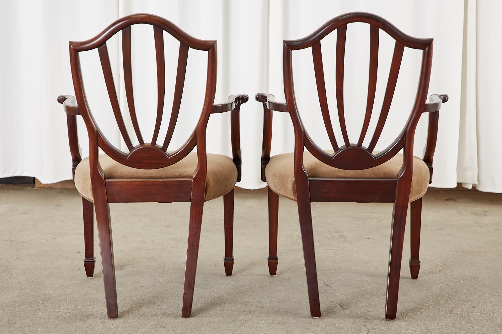 Hand-Crafted Set of Six Baker Charleston Collection Mahogany Dining Chairs