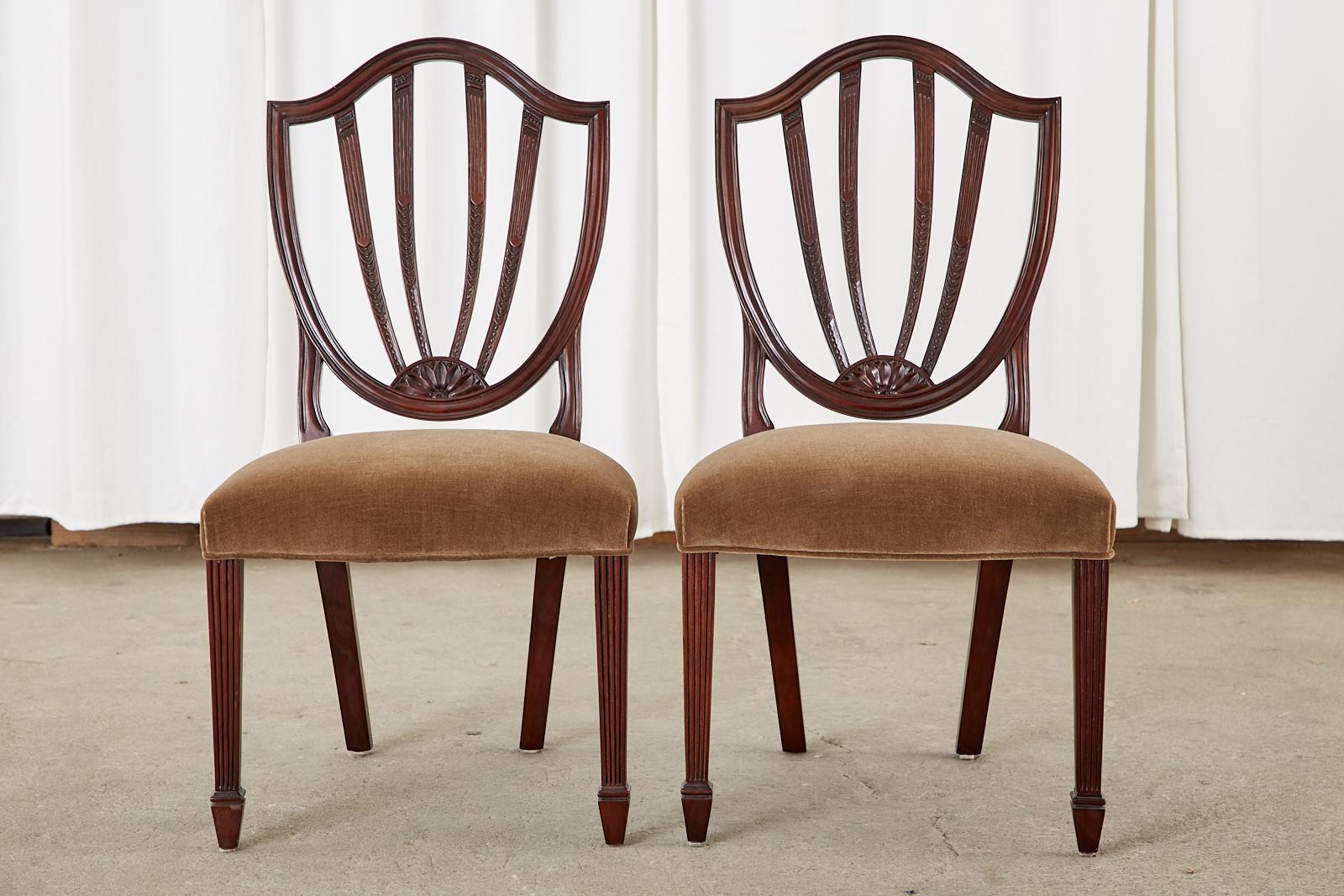 Set of Six Baker Charleston Collection Mahogany Dining Chairs In Good Condition In Rio Vista, CA