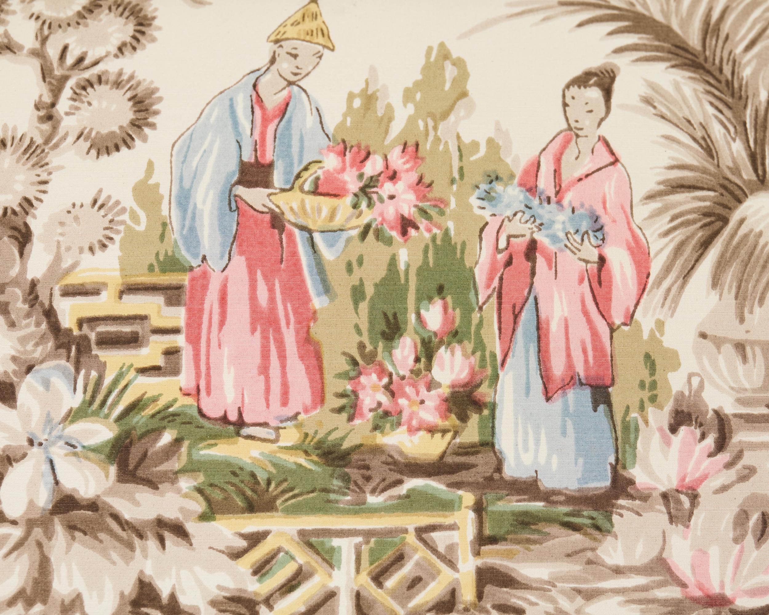 Satz von sechs Baker Chinoiserie Greek Key Esszimmerstühle 1960 im Angebot 5