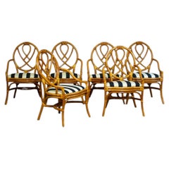 Set Of Six Bamboo Chairs - 1970s