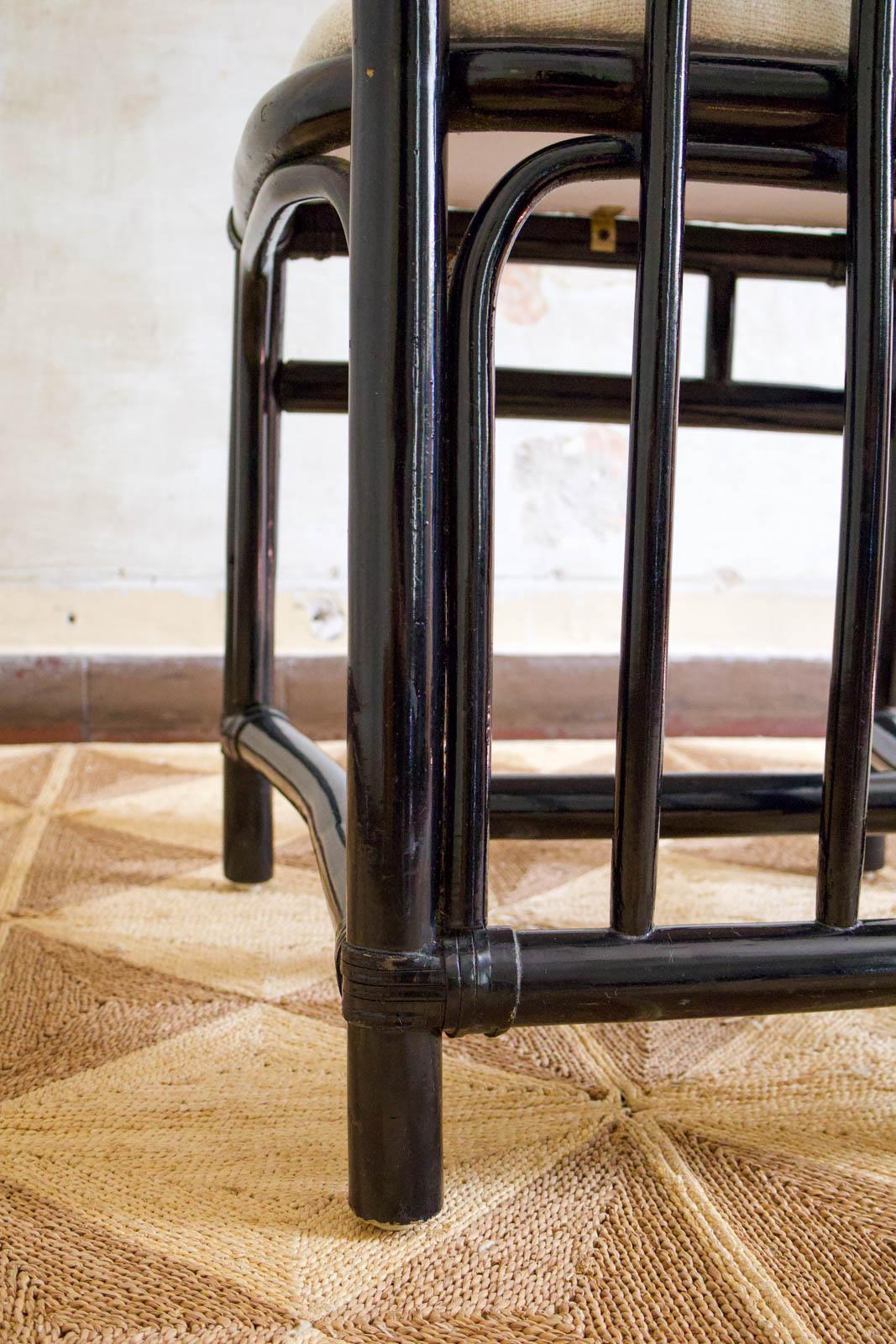 Bambou Ensemble de six chaises en bambou - années 1980 en vente