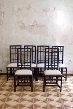 Set of Six Bamboo Chairs – 1980s