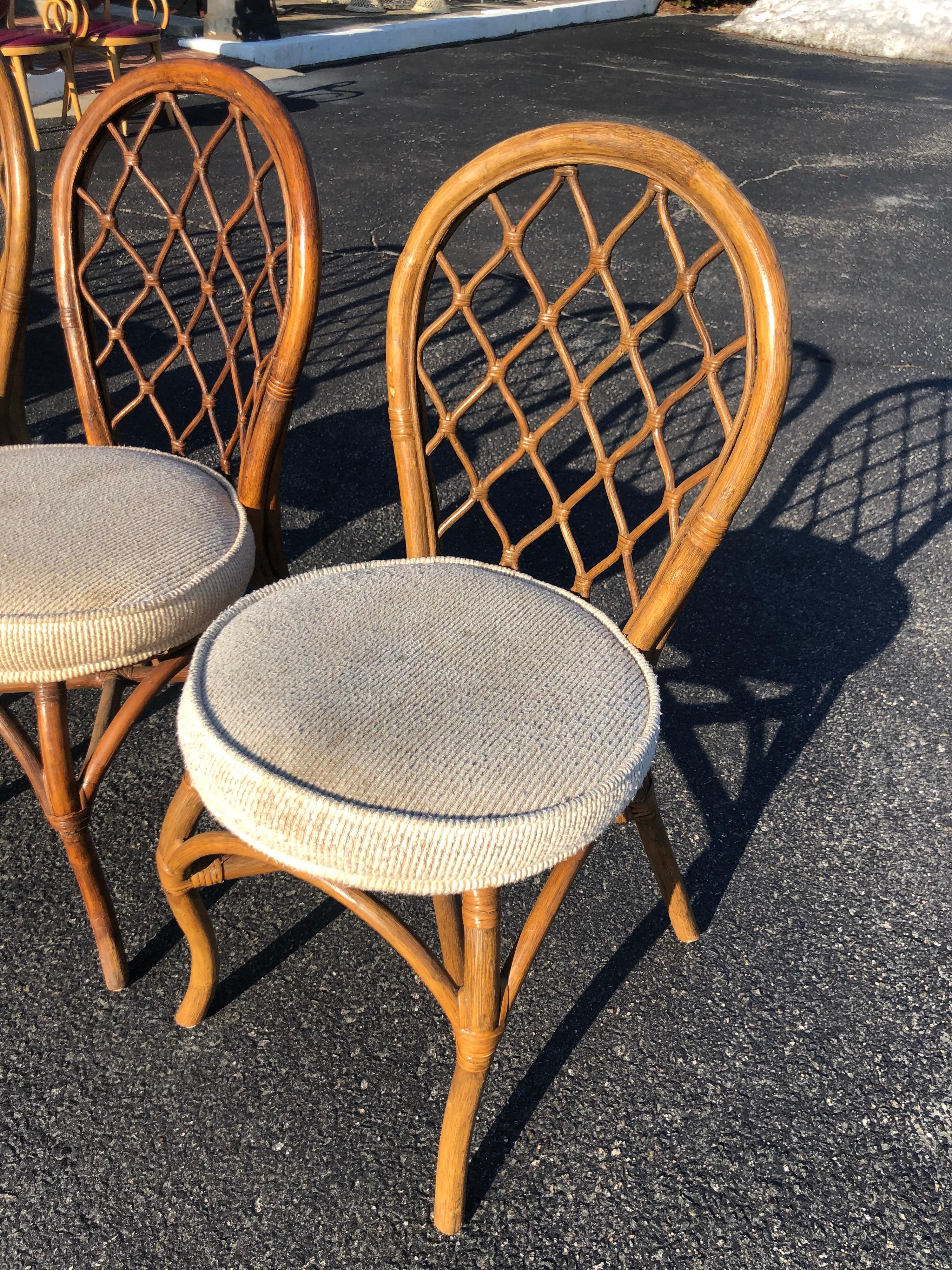 Set of Six Bamboo Chairs 7