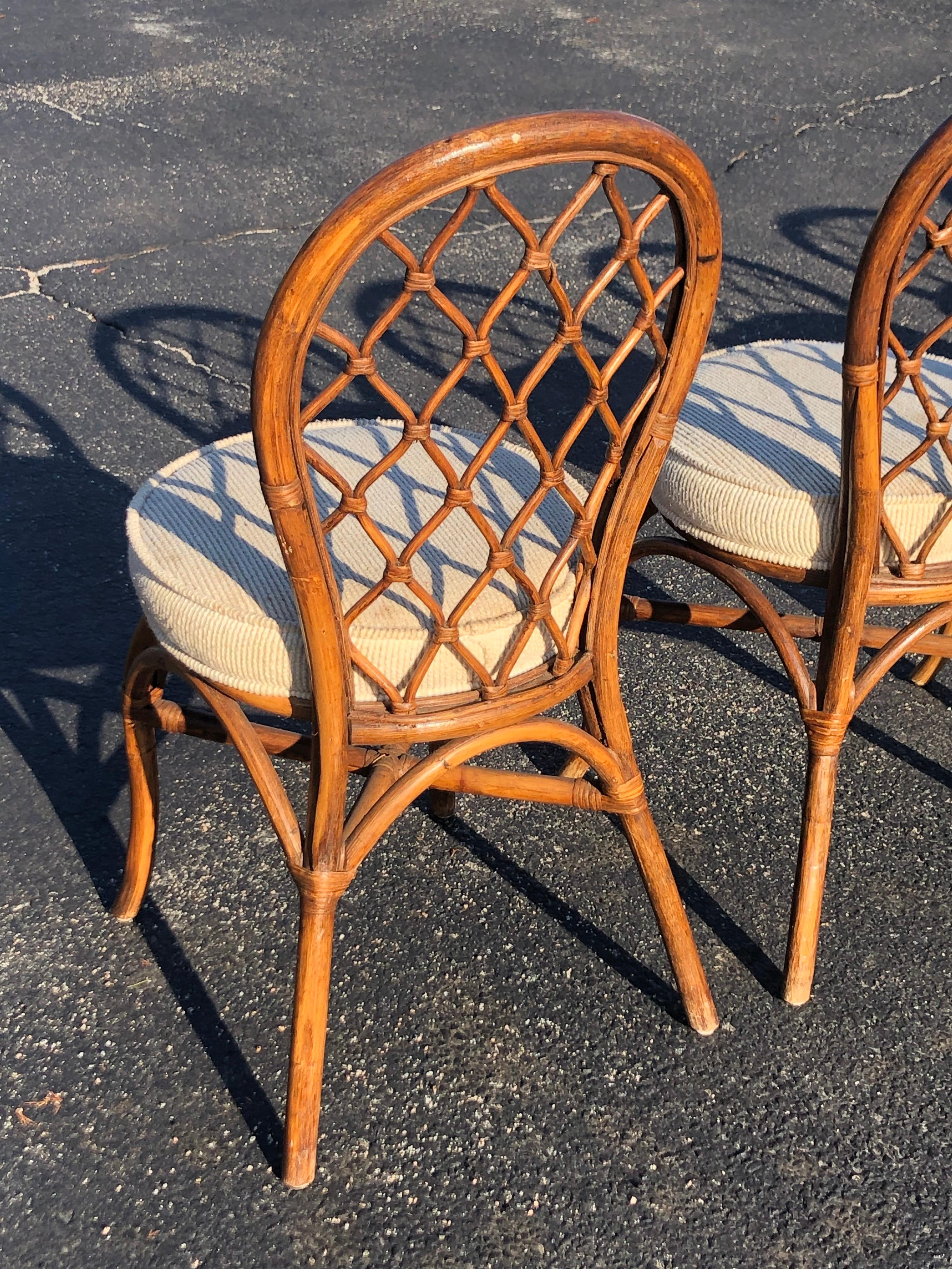 Set of Six Bamboo Chairs 9