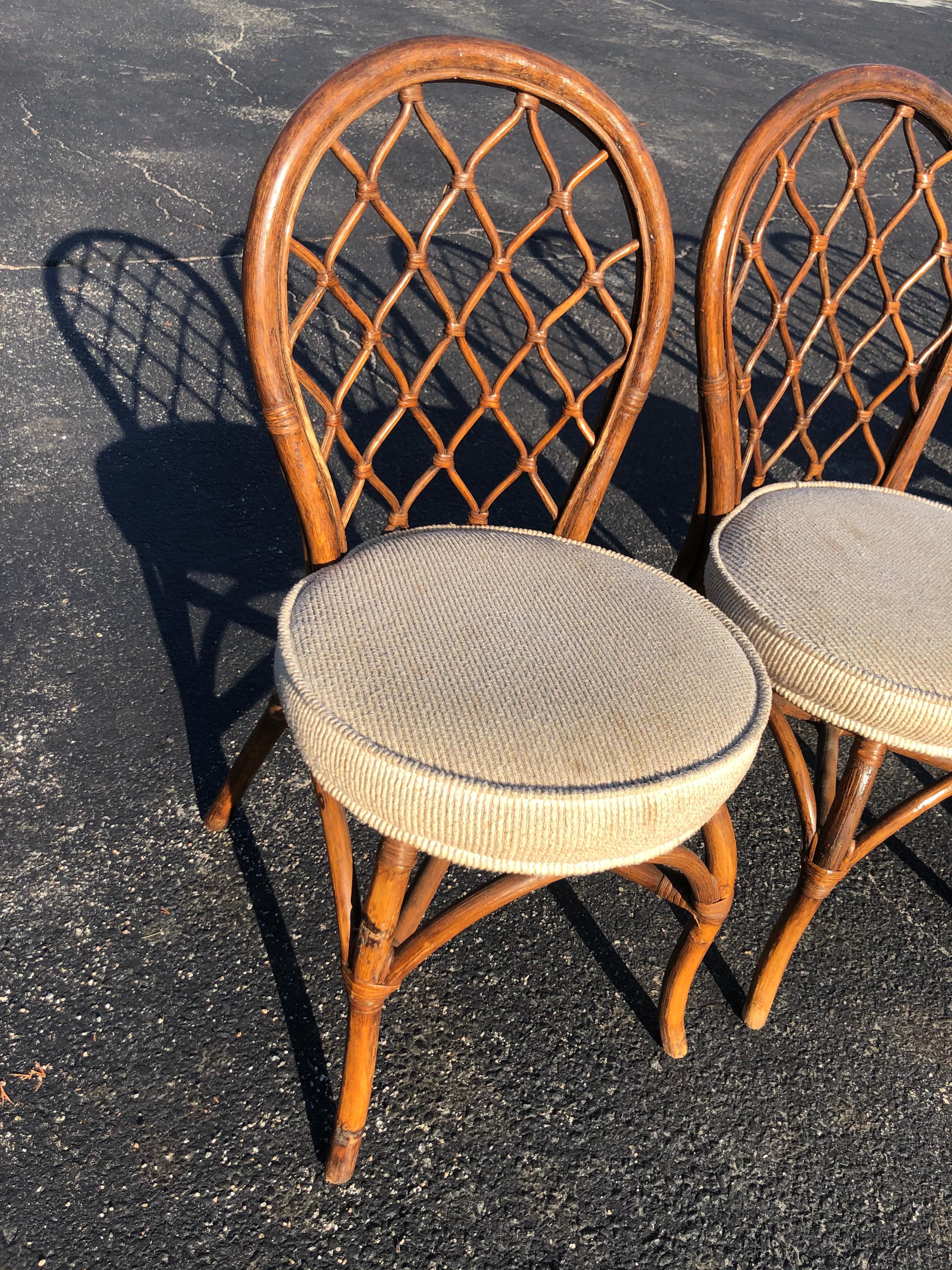 Set of Six Bamboo Chairs 2