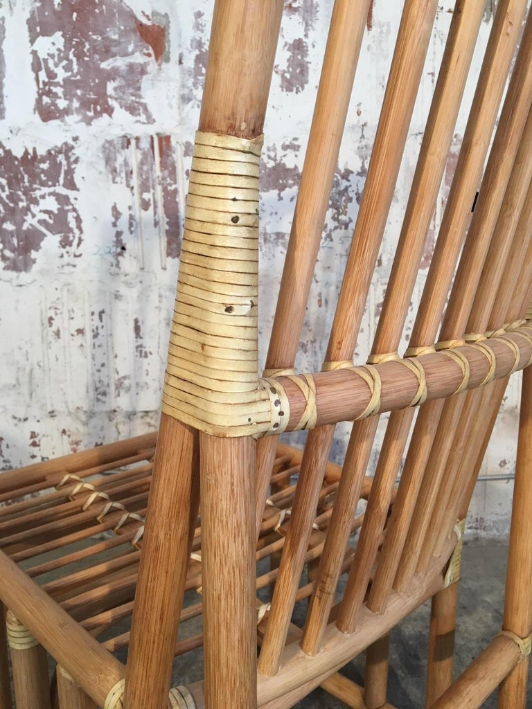 Set of Six Bamboo Dining Chairs by Kipp Stewart for Summit Furniture