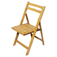 Used Set of Six Bamboo Folding Chairs